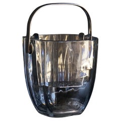  Swedish Lead Crystal Ice Bucket By Gerda Strömberg For Strombergshyttan, 1960s