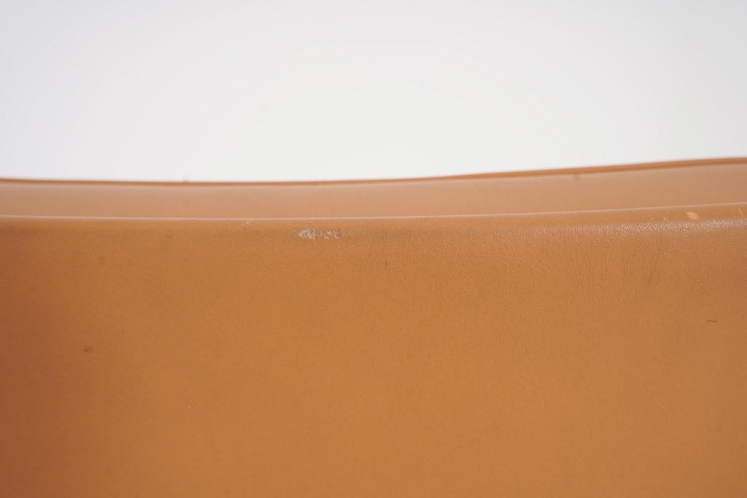 Swedish Leather and Aluminium Lounge Chairs 