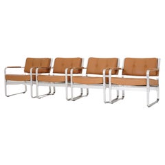 Used Swedish Leather and Aluminium Lounge Chairs "Mondo" by Karl-Erik Ekselius