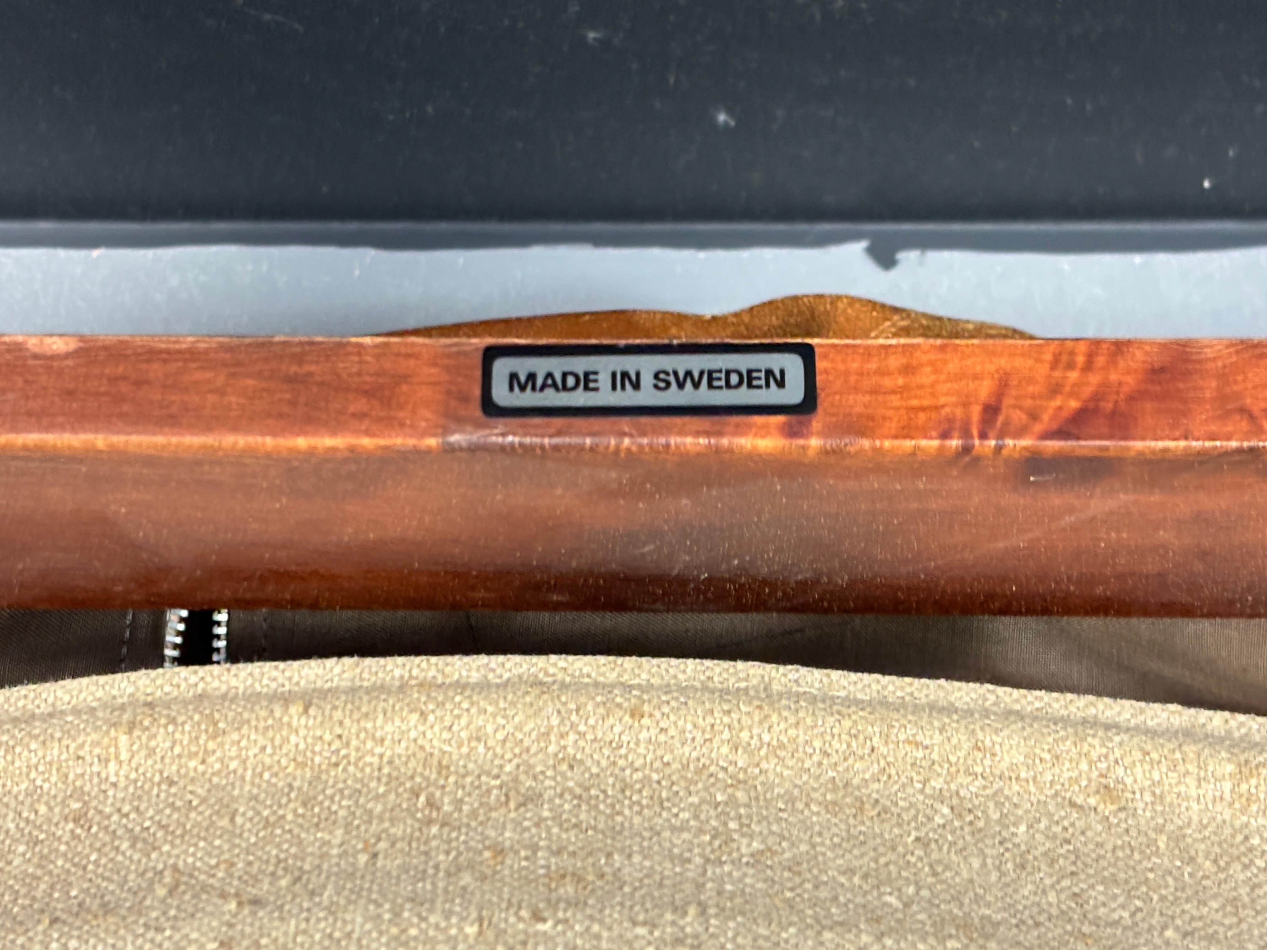 Chaise longue suédoise en bois courbé et cuir Model No No par Jan Bengstsson, 1970 en vente 10