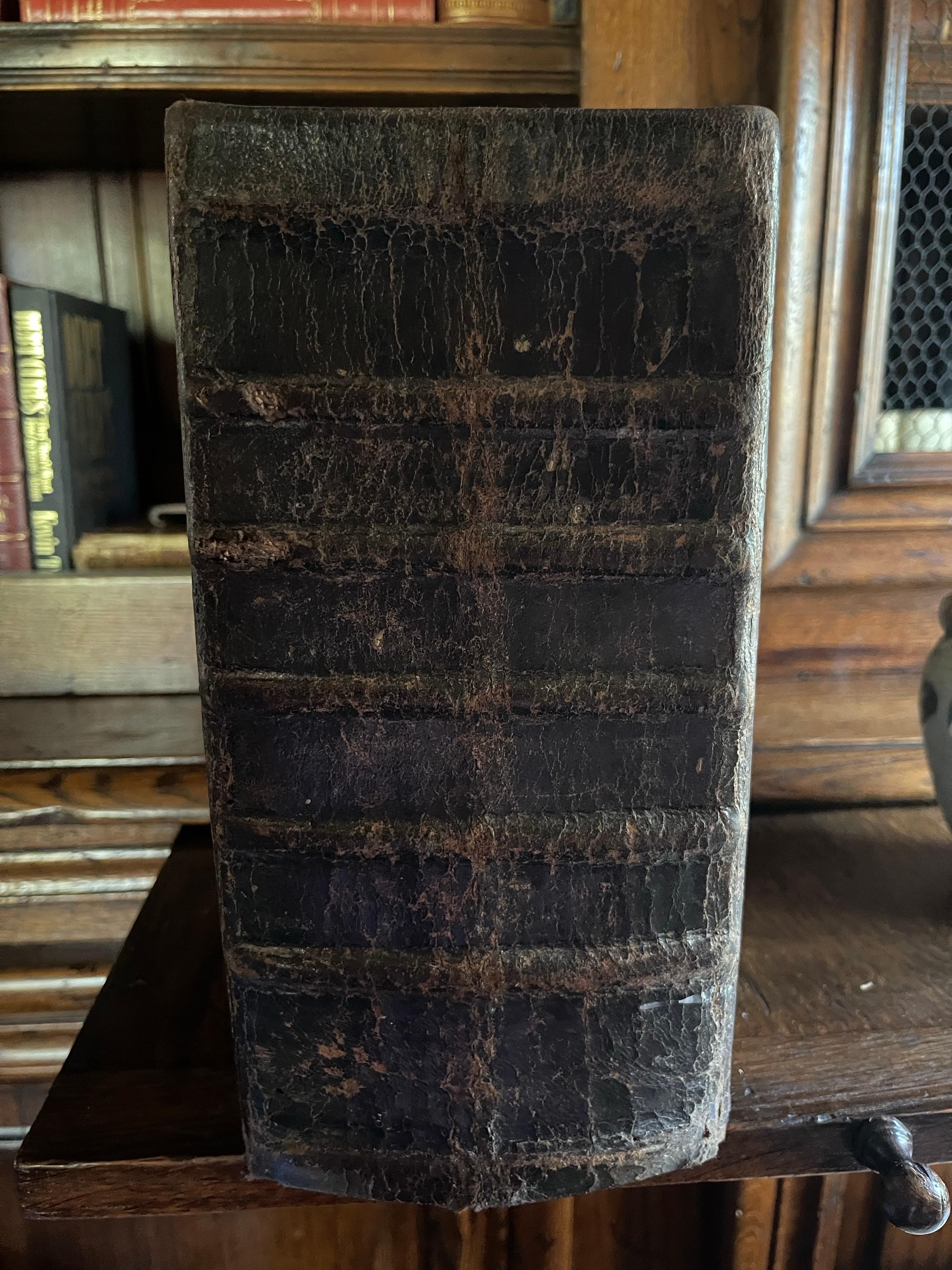 Swedish Leather Bound and Brass Locks Family Holy Bible, Circa 1849 For Sale 5
