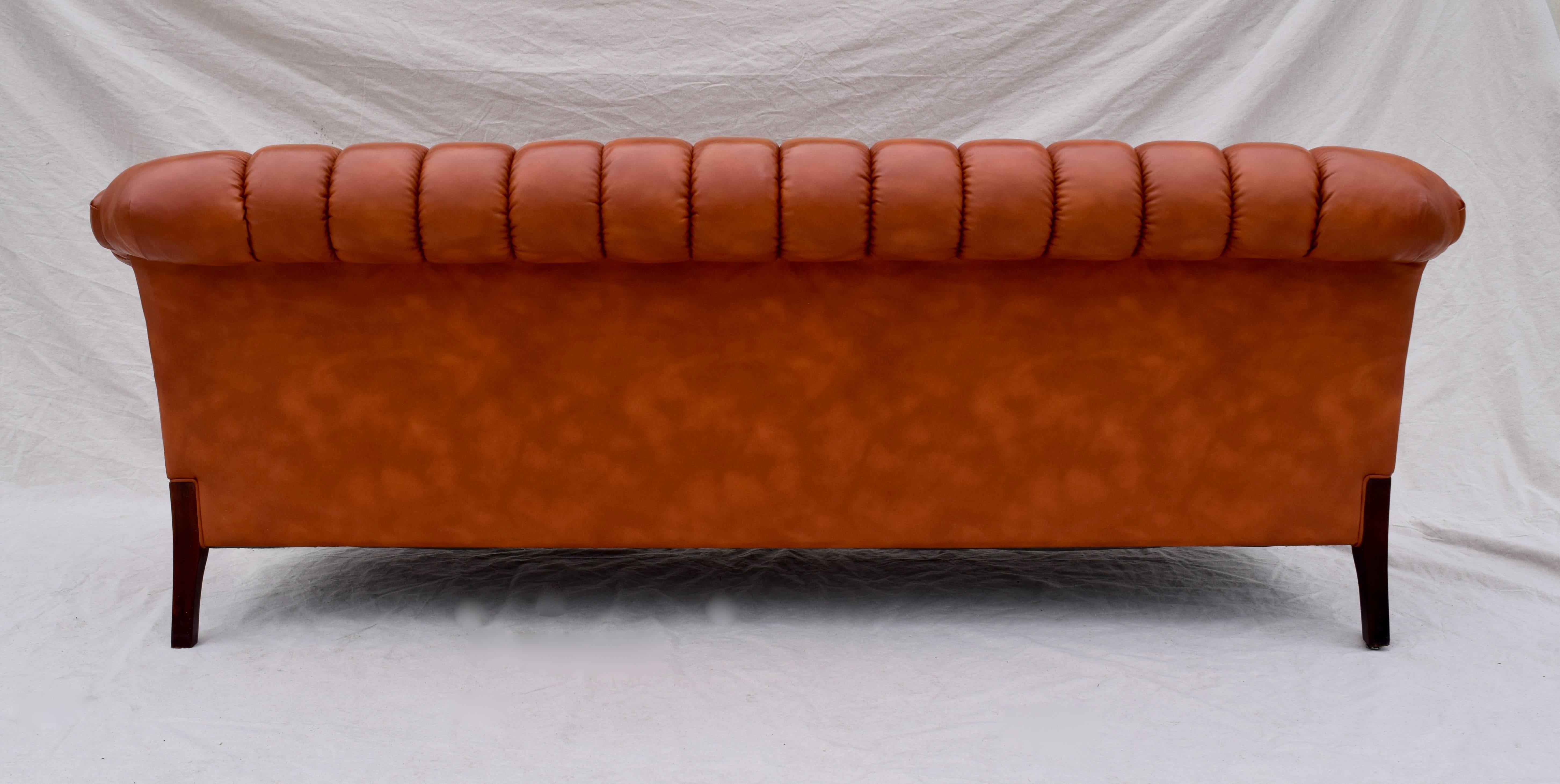 Swedish Leather Chesterfield Sofa 4