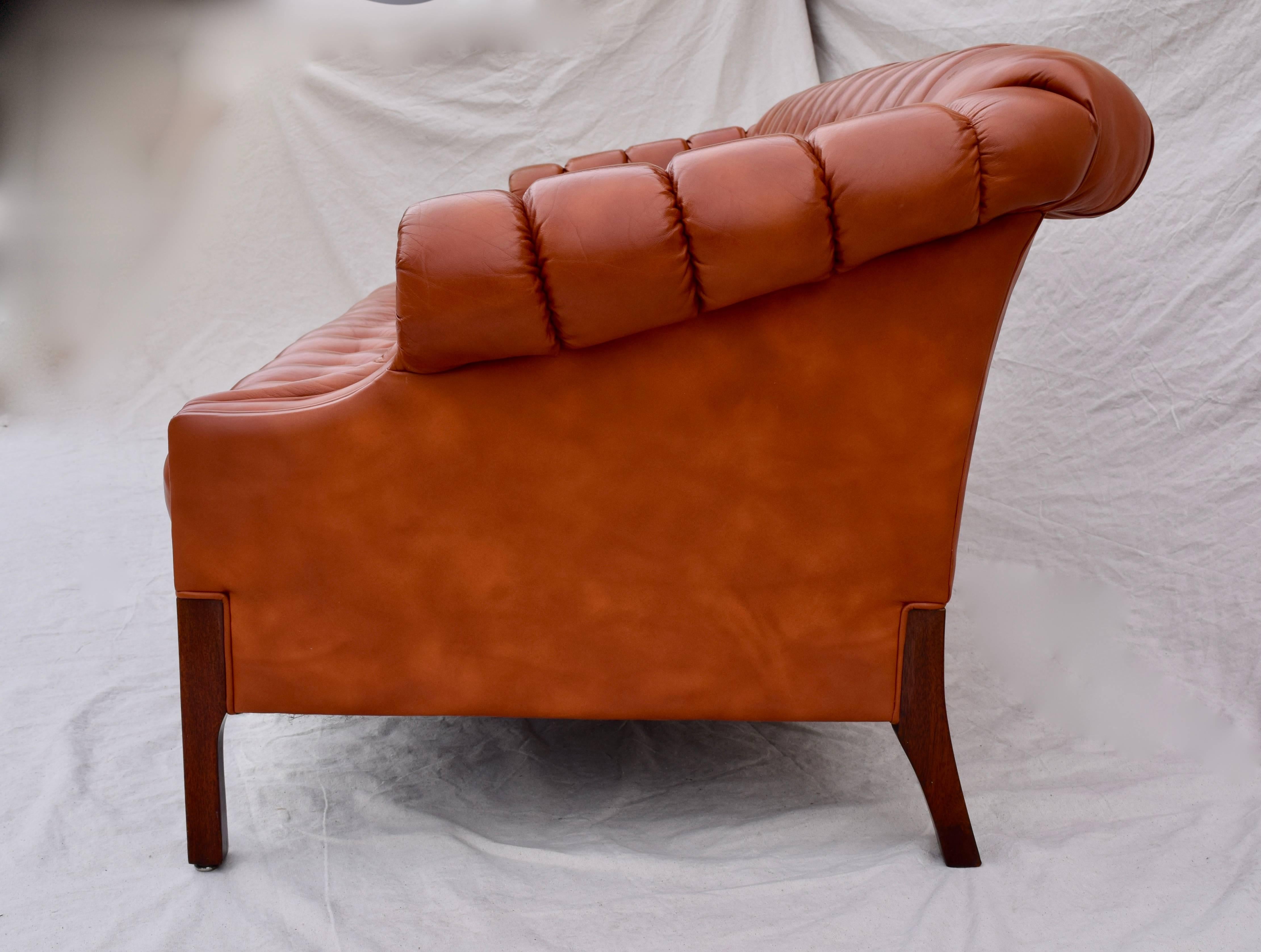 Swedish Leather Chesterfield Sofa 2