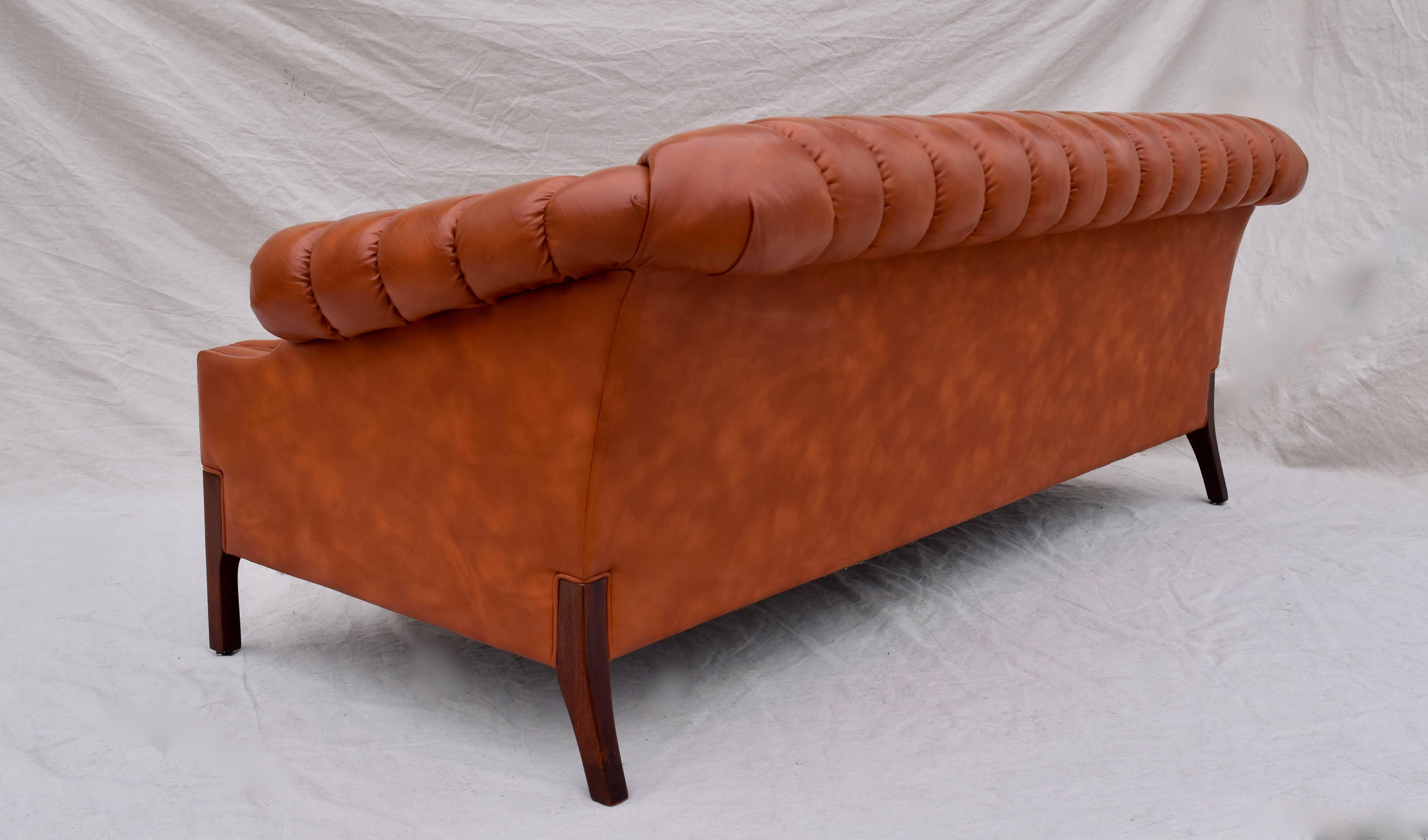 Swedish Leather Chesterfield Sofa 3