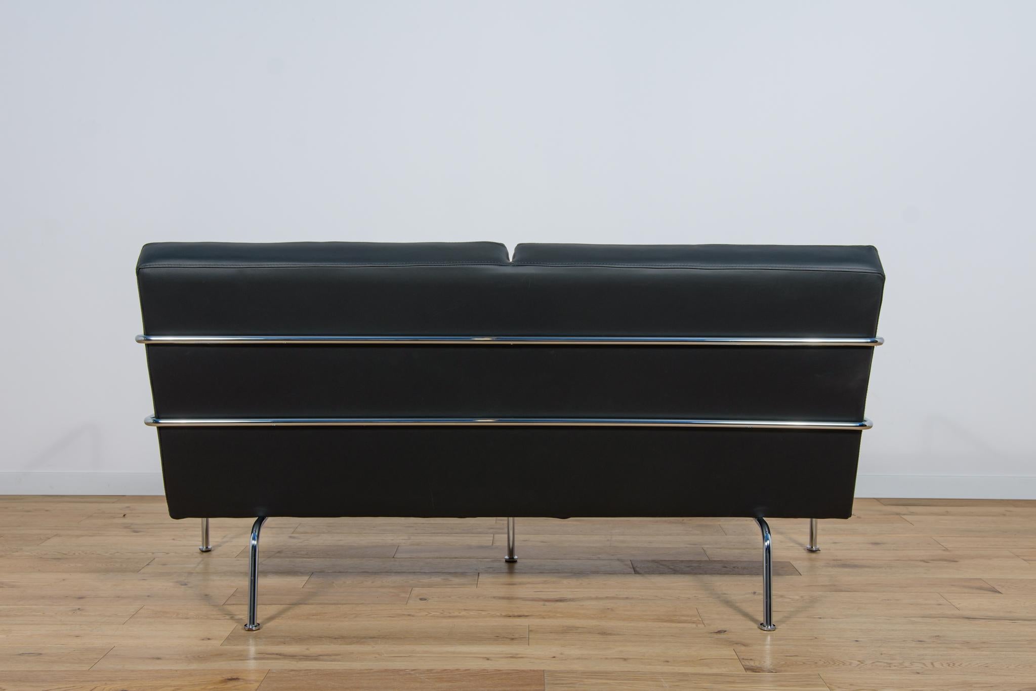Late 20th Century Swedish Leather Sofa by Gunilla Allard for Lammhults, 1990s For Sale