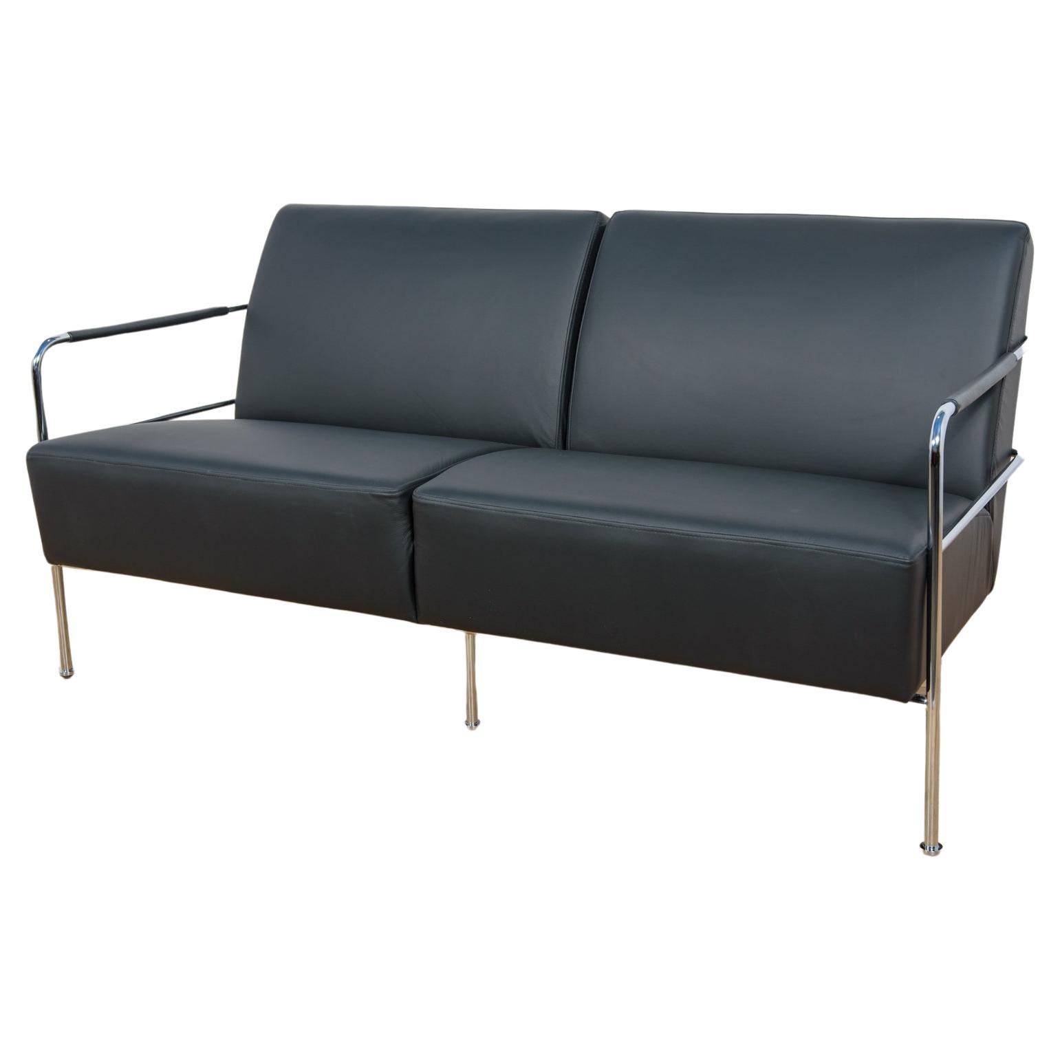 Swedish Leather Sofa by Gunilla Allard for Lammhults, 1990s For Sale