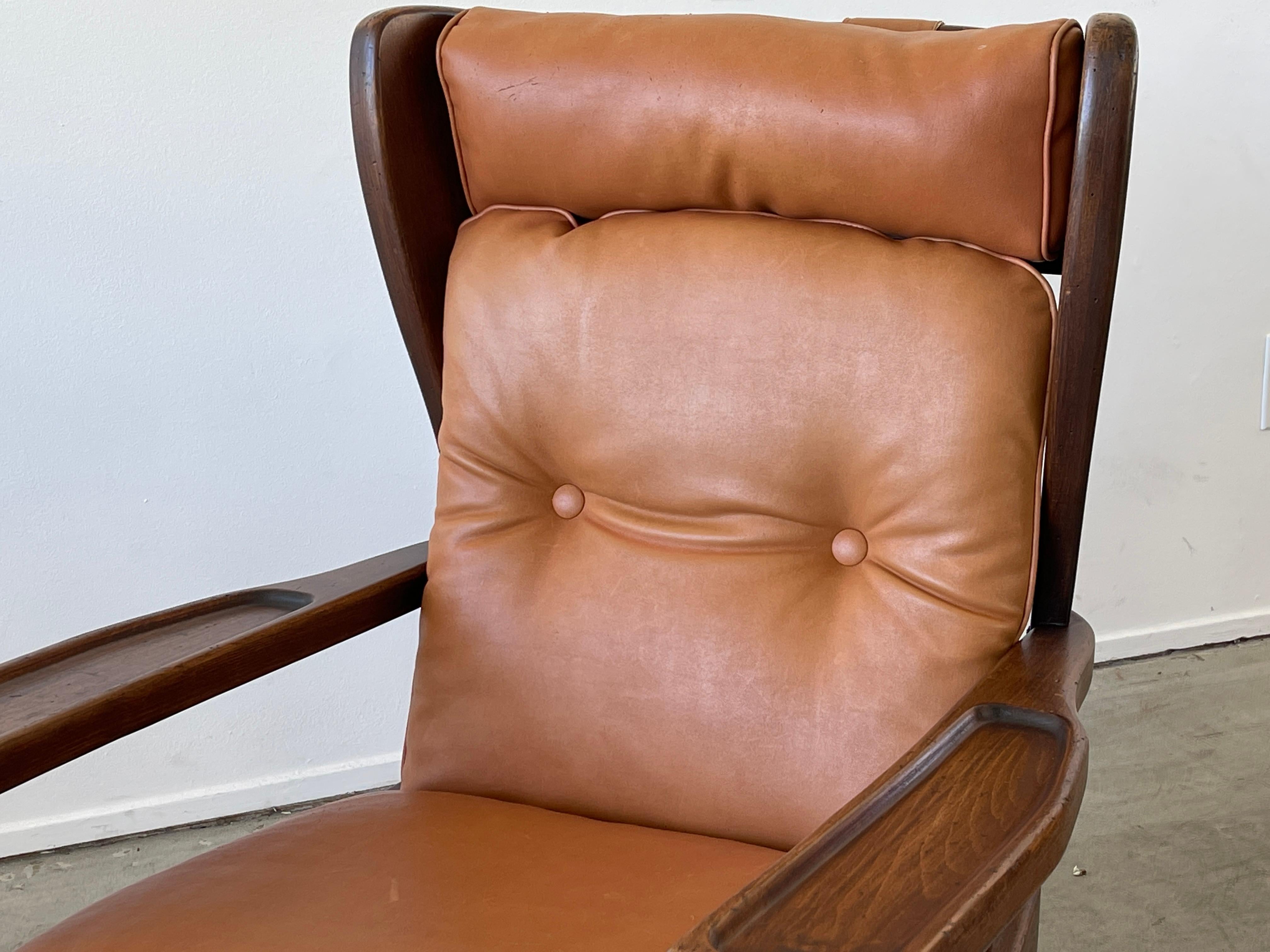 Swedish Leather Wingback Chairs 7