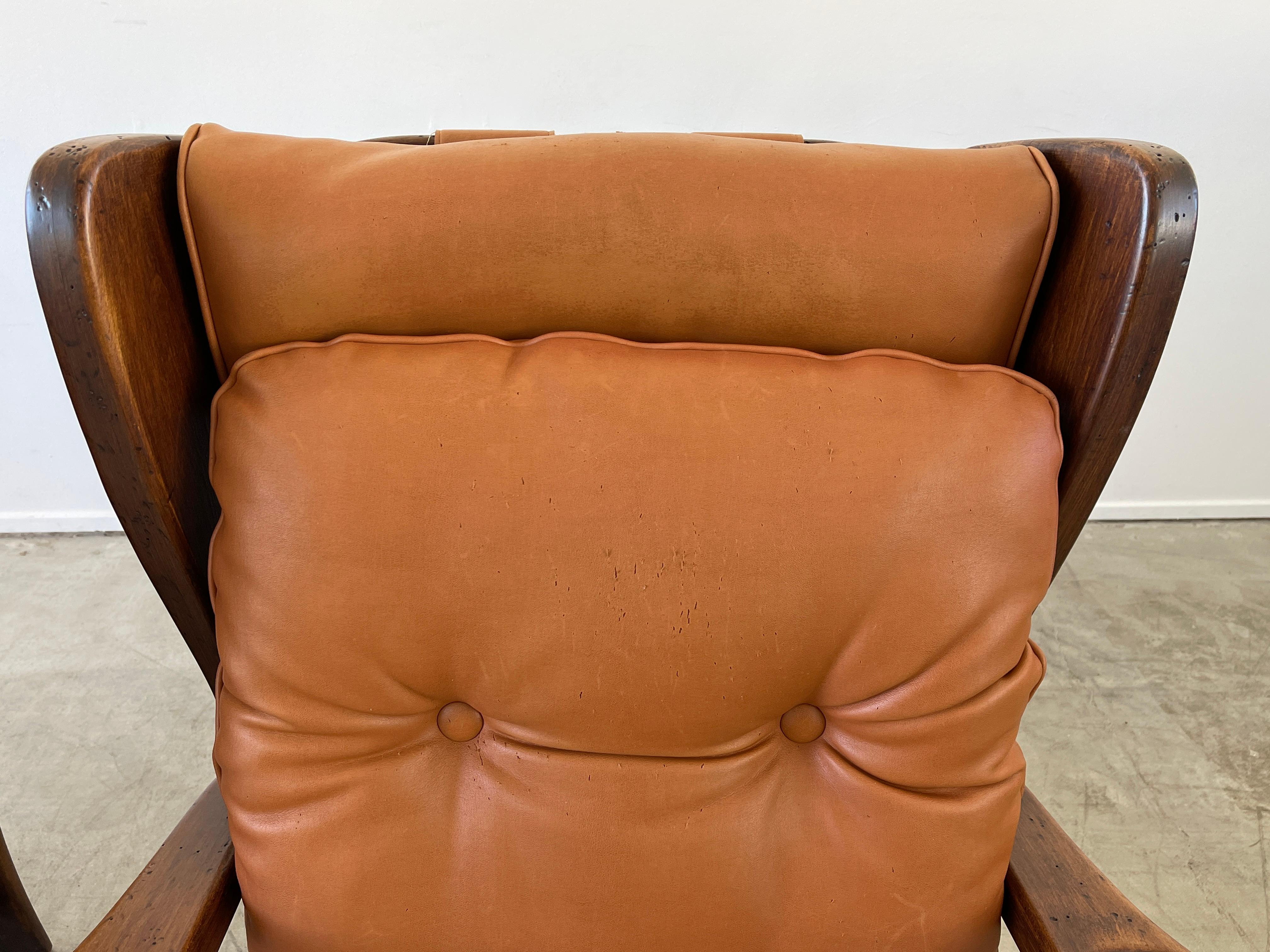 Swedish Leather Wingback Chairs 2