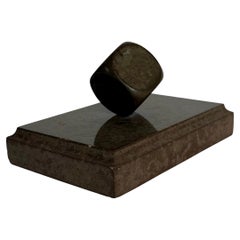 Swedish Limestone Paperweight in Dice Form, 19th Century