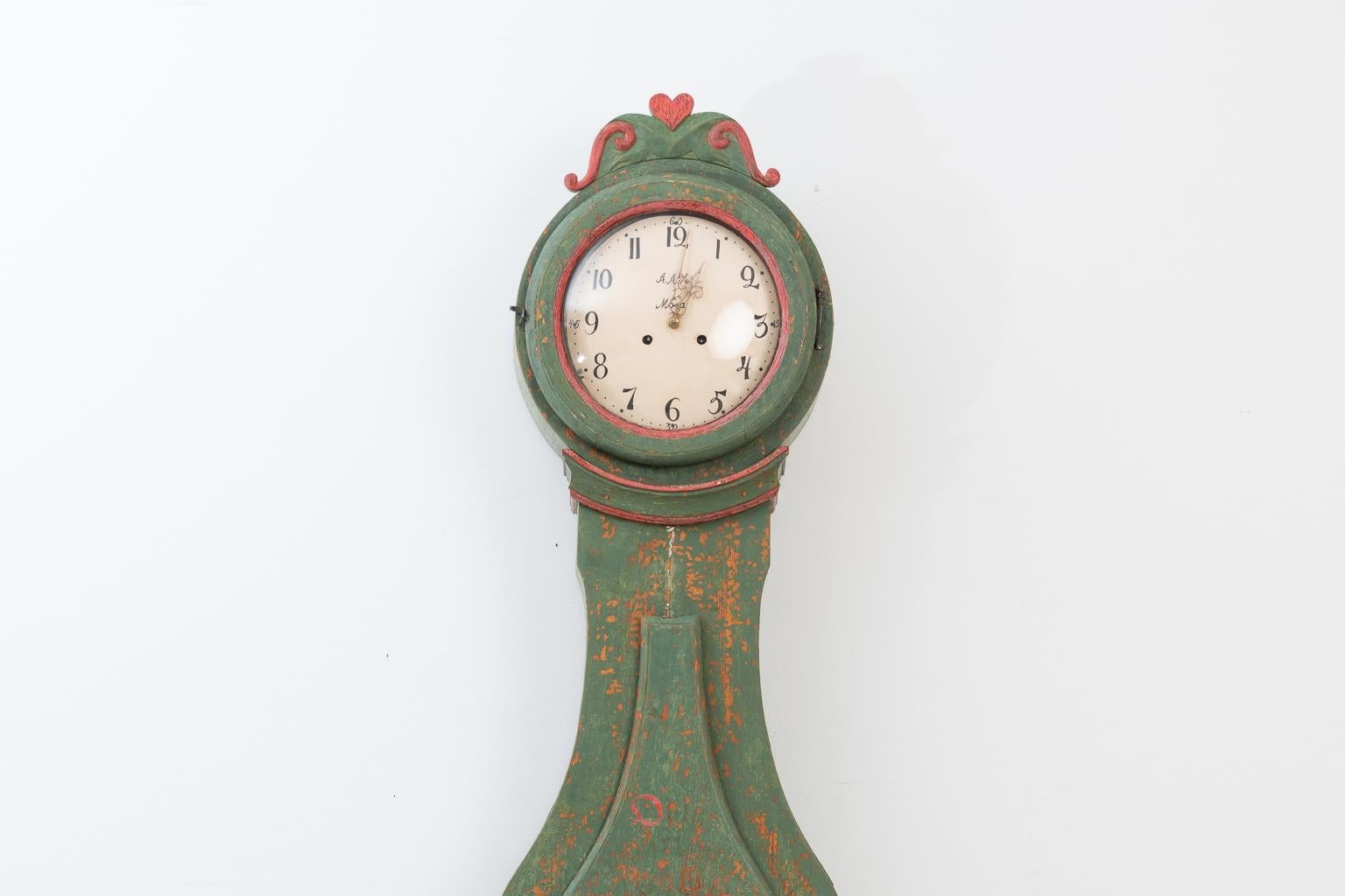 Swedish Long Case Rococo Clock Model 1820 1