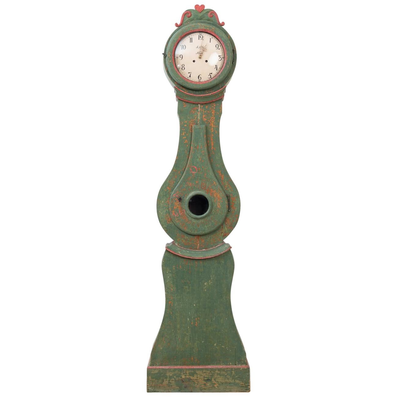 Swedish Long Case Rococo Clock Model 1820