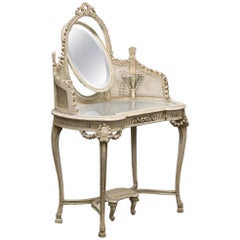 Swedish Louis XV Style Vanity with Mirror