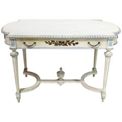 Painted Gustavian Swedish Louis XVI Style Center or Library Table