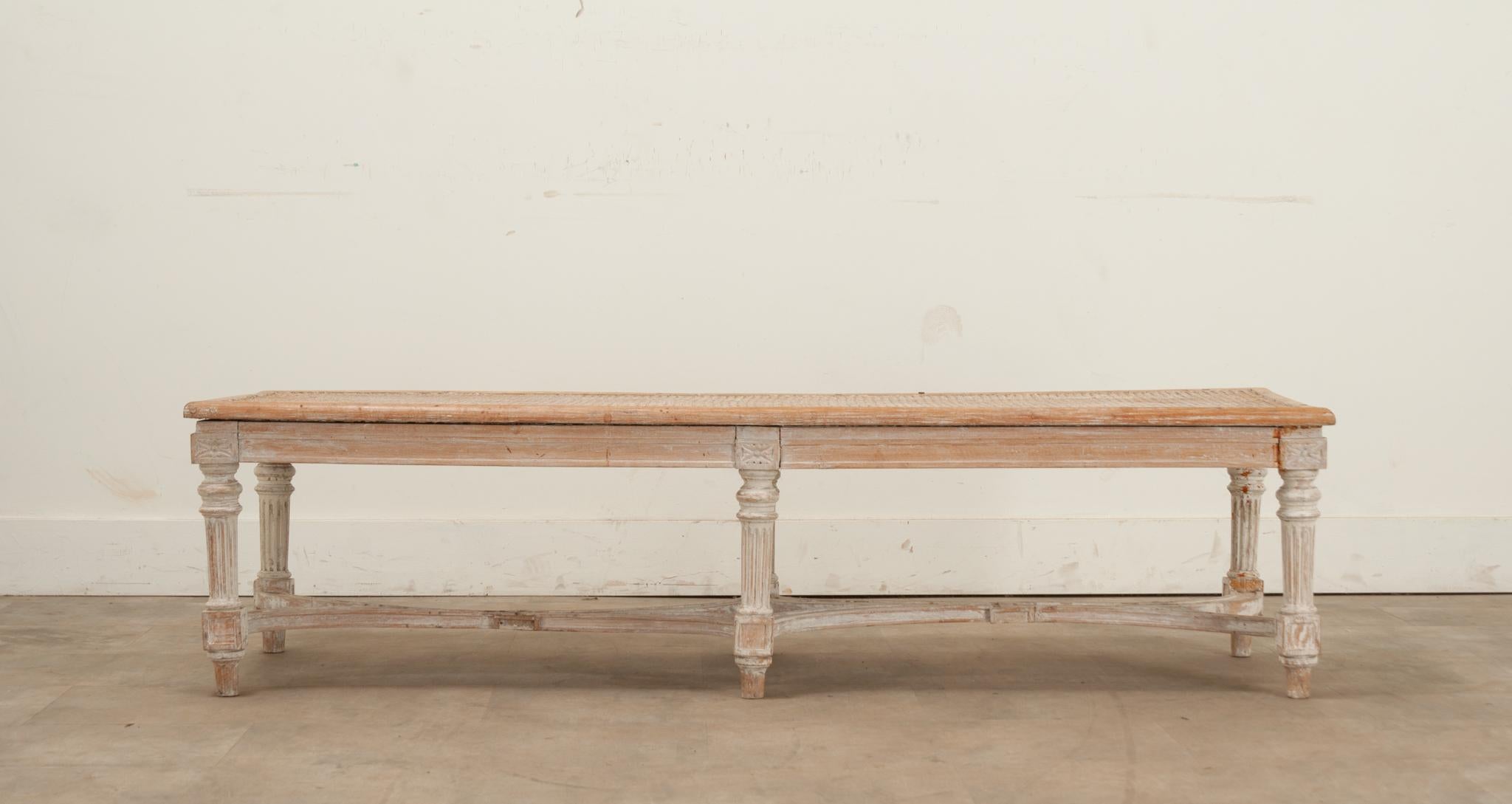 Hand-Carved Swedish Louis XVI Style Long Bench