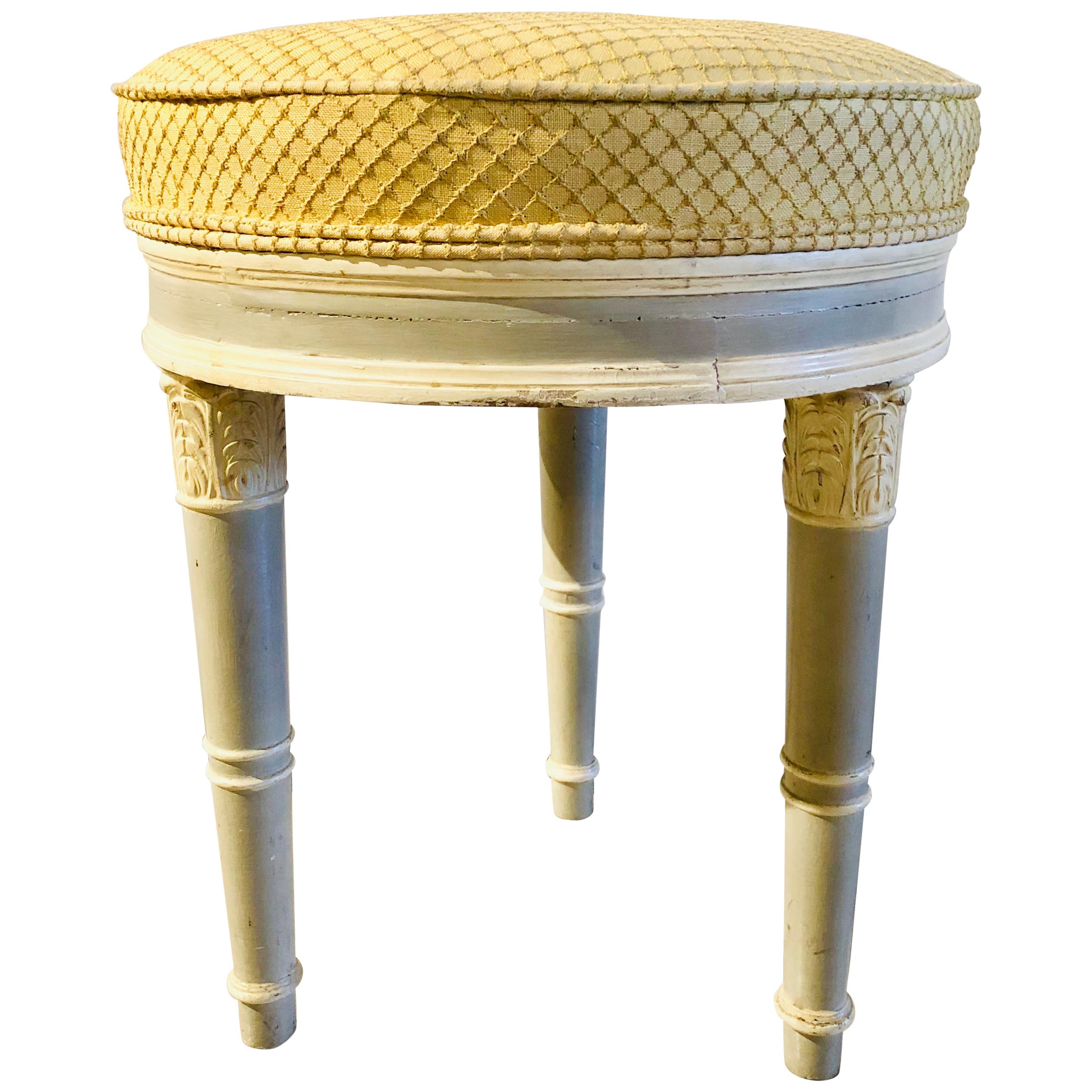 Swedish Louis XVI Style Paint Decorated Foot Stool or Bench