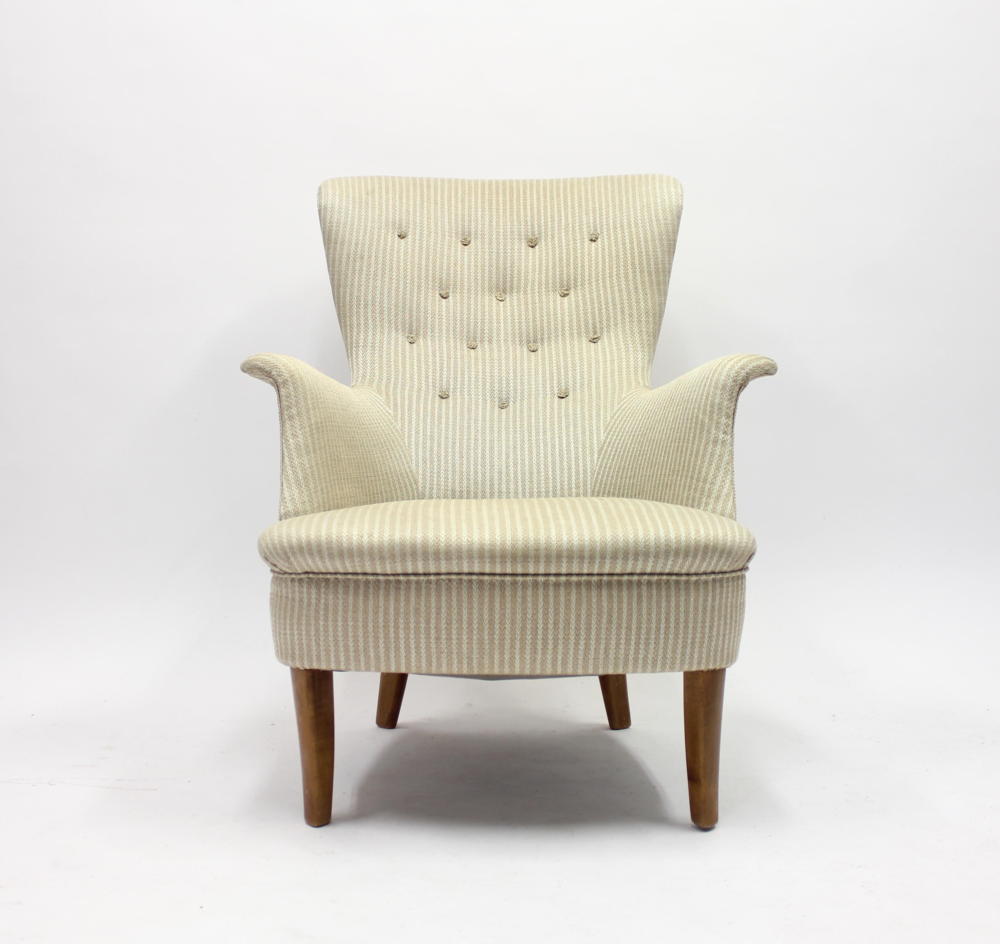 Swedish Lounge Chair by Carl Malmsten, 1950s 2