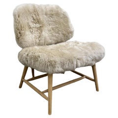 Swedish Lounge Chair TeVe - Bra Bohag Alf Svensson - Upholstered with Sheepskin