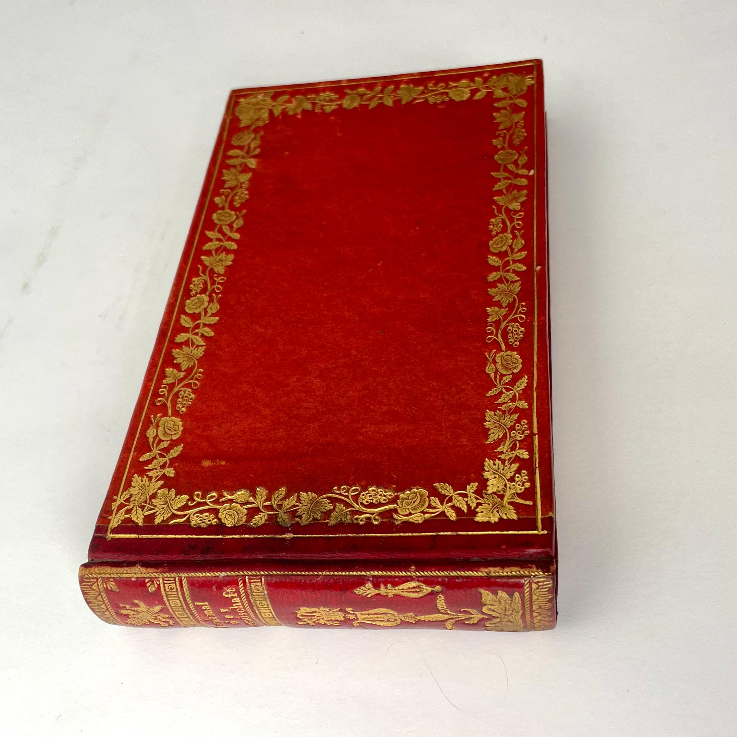 Schwedische Brieftasche der Liebe in Form eines Buchstabens in Form eines Buches aus der Empire-Periode 1820er Jahre im Angebot 1