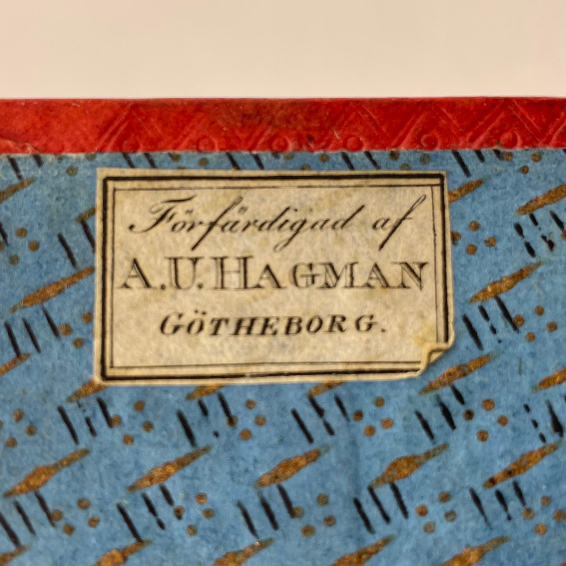 Swedish Love letter pocket in the shape of a book from the Empire period 1820s For Sale 4