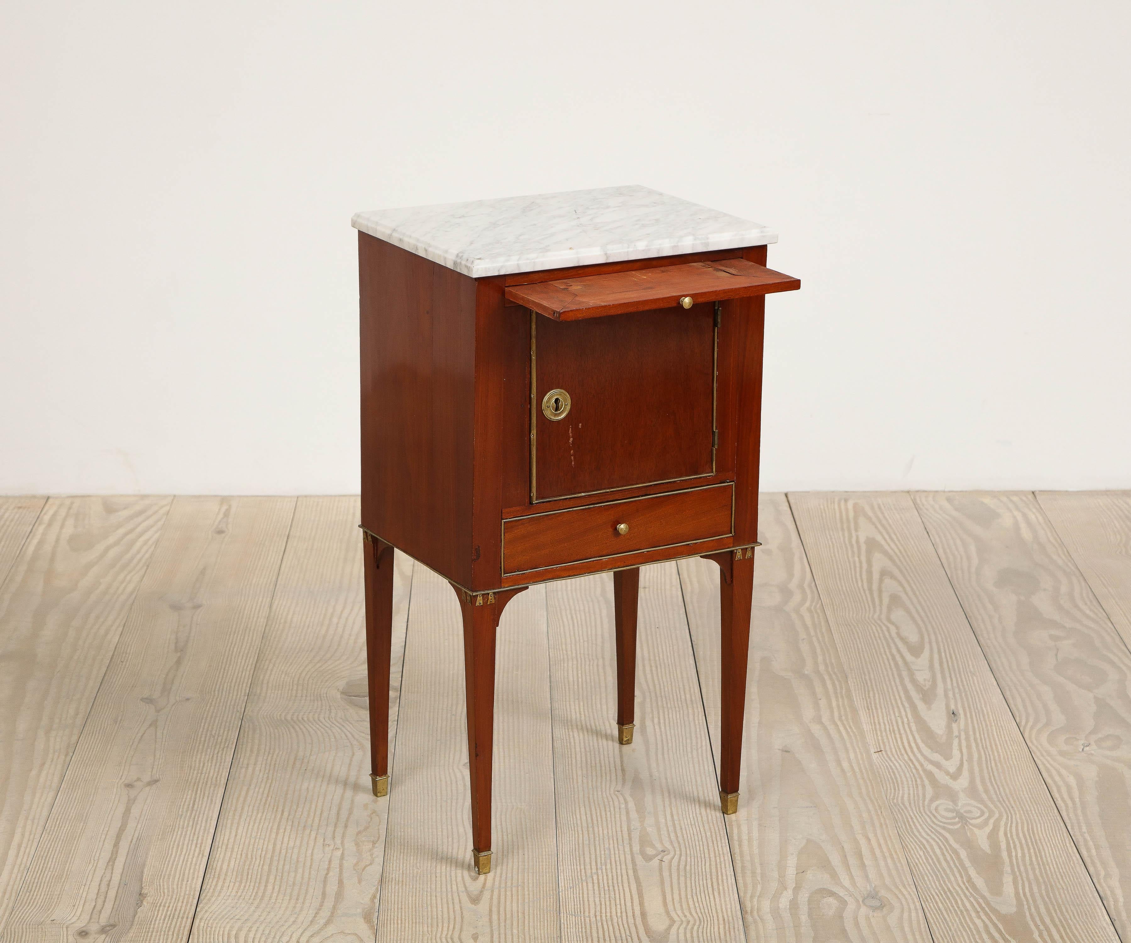 Swedish Mahogany Gustavian-Style with Marble Top Side Table/Cabinet, circa 1850 For Sale 6