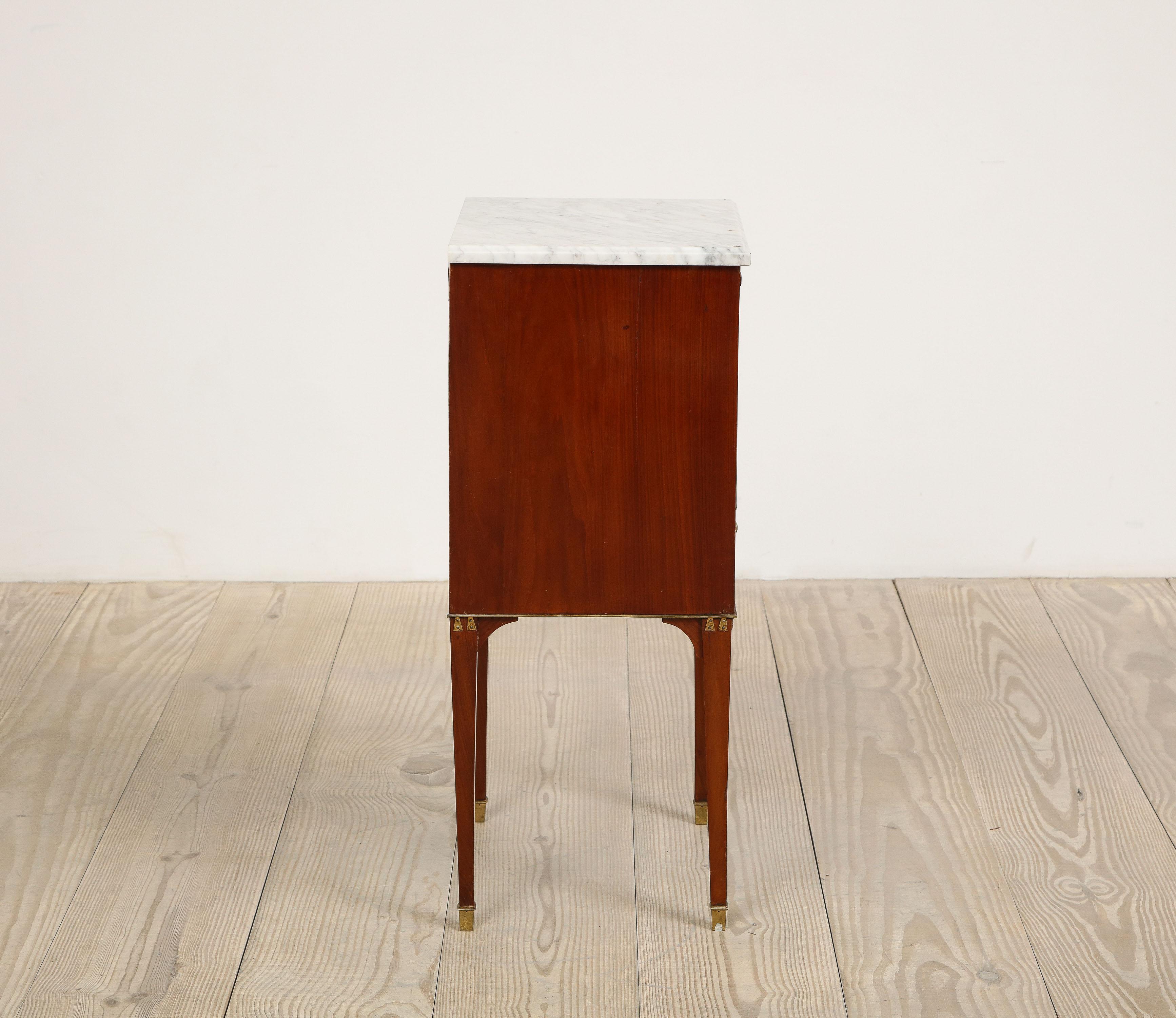Swedish Mahogany Gustavian-Style with Marble Top Side Table/Cabinet, circa 1850 For Sale 7