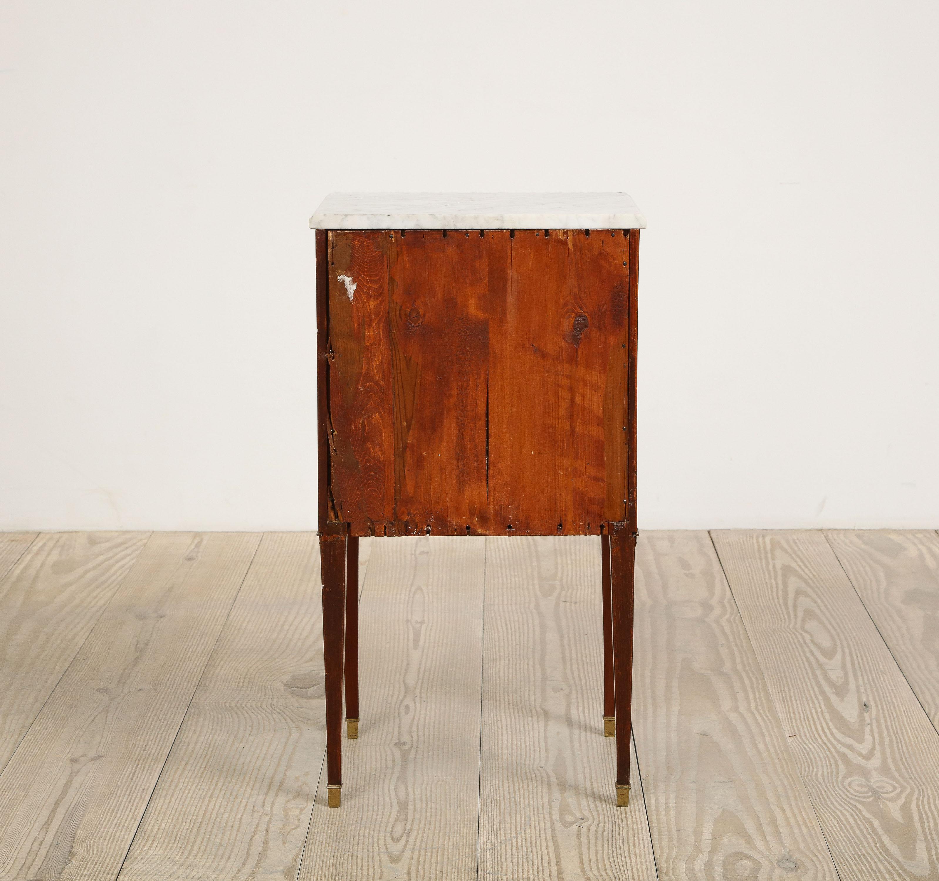 Swedish Mahogany Gustavian-Style with Marble Top Side Table/Cabinet, circa 1850 For Sale 8