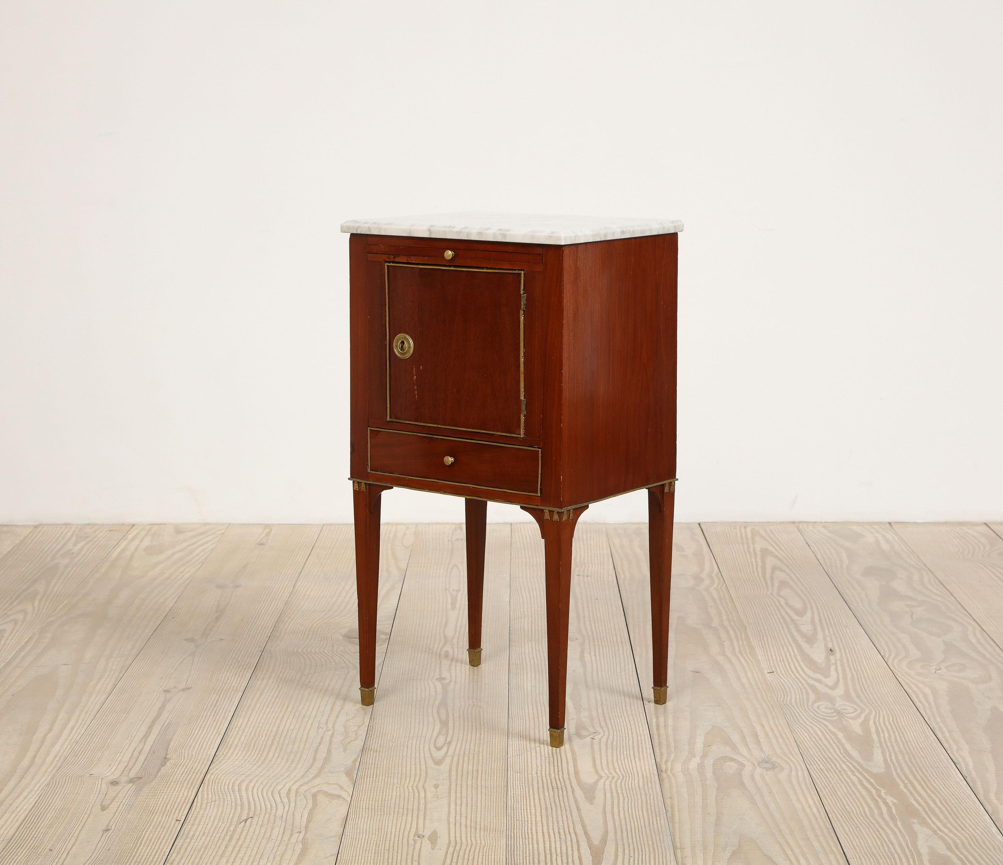 Swedish Mahogany Gustavian-Style with Marble Top Side Table/Cabinet, circa 1850 For Sale 10
