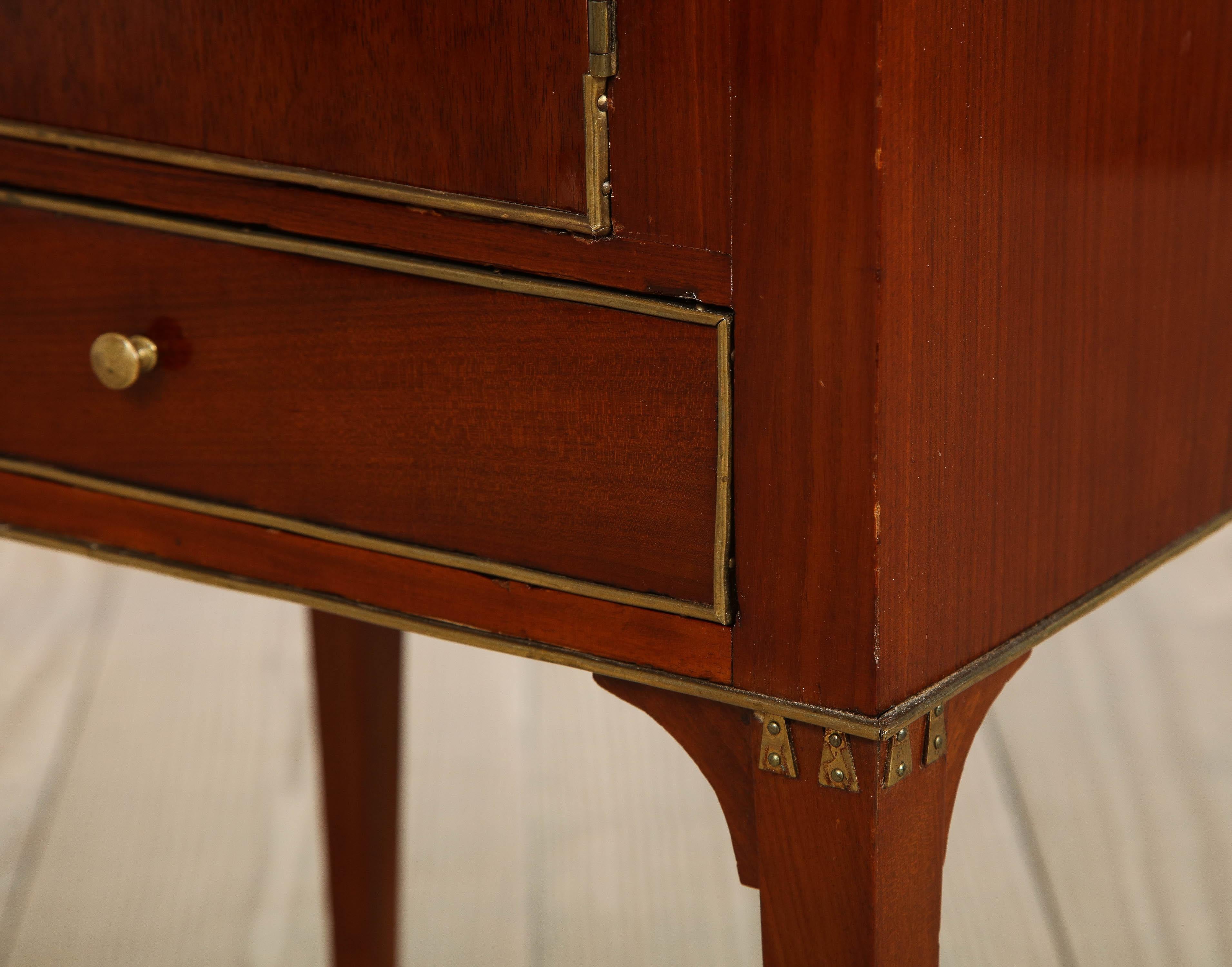 Swedish Mahogany Gustavian-Style with Marble Top Side Table/Cabinet, circa 1850 For Sale 11