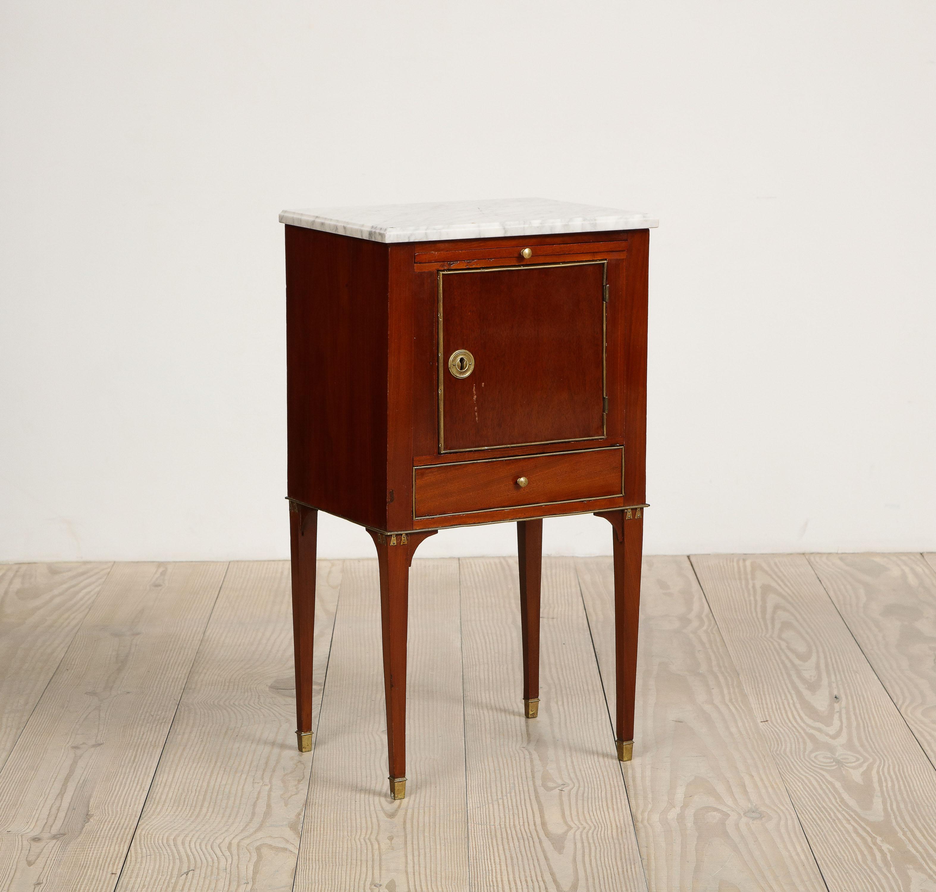 Swedish Mahogany Gustavian-Style with Marble Top Side Table/Cabinet, circa 1850 For Sale 3