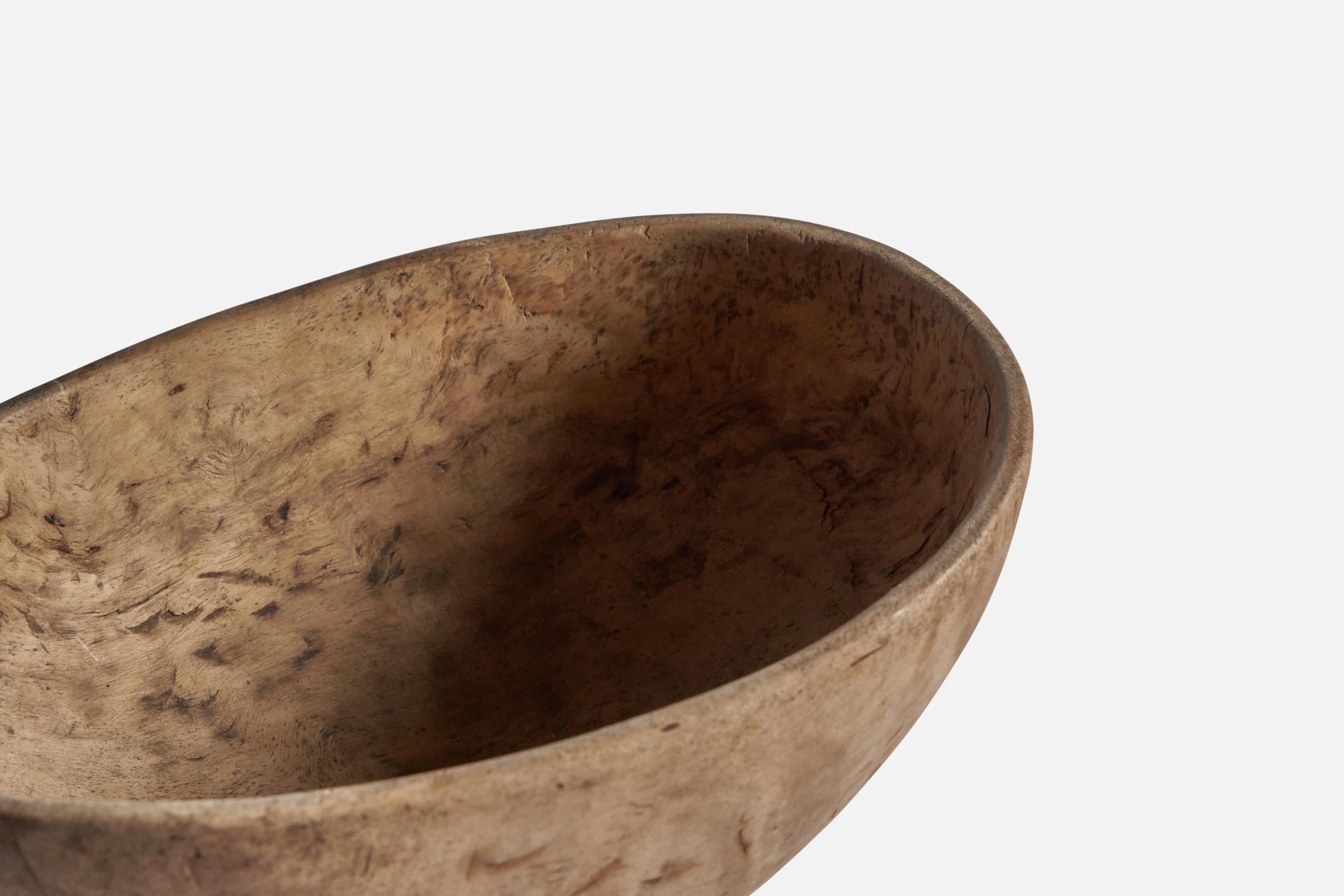 Swedish Maker, Bowl, Wood, 19th Century For Sale 1