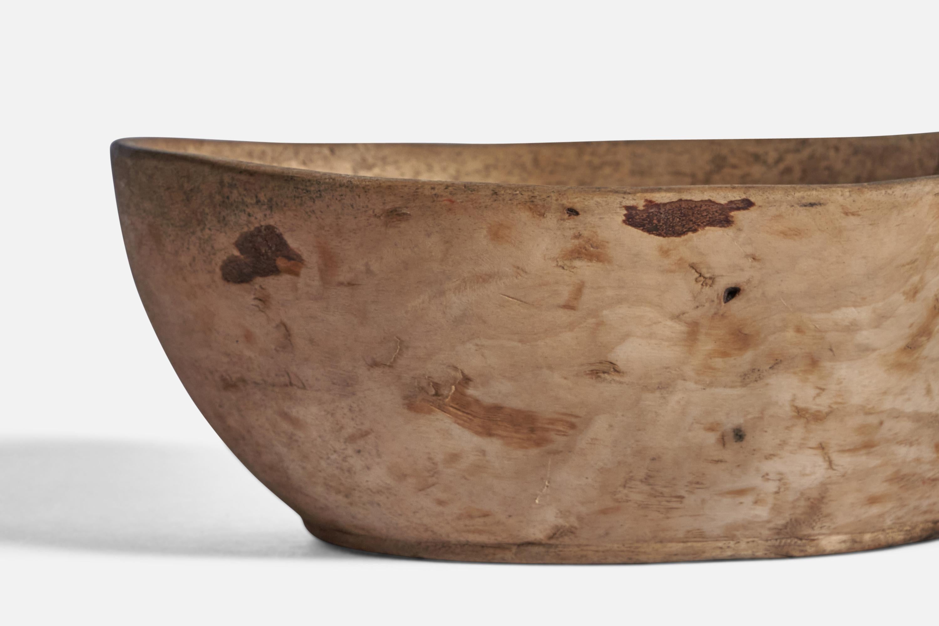 Swedish Maker, Bowl, Wood, 19th Century For Sale 2