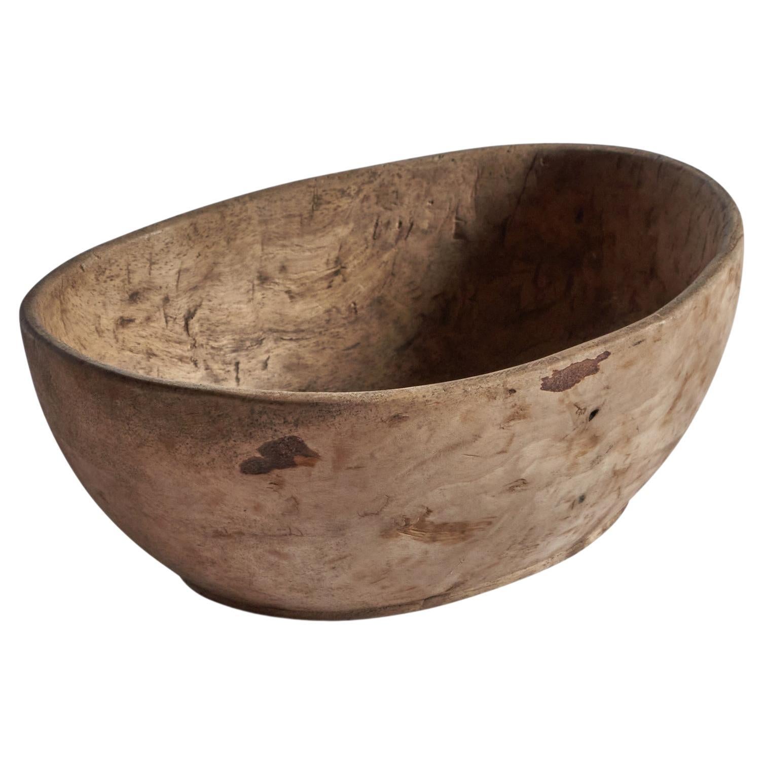 Swedish Maker, Bowl, Wood, 19th Century For Sale