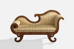 Fabricante Sueco, Sofá, Caoba, Tela, Suecia, Siglo XIX