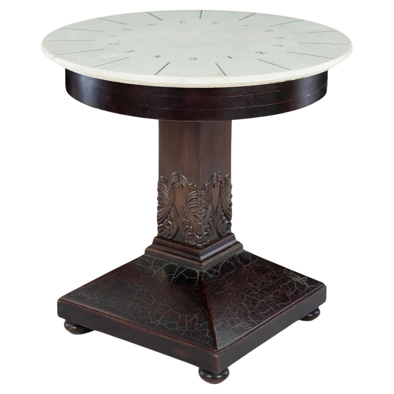 Swedish Marble-Top Art Nouveau Center Table