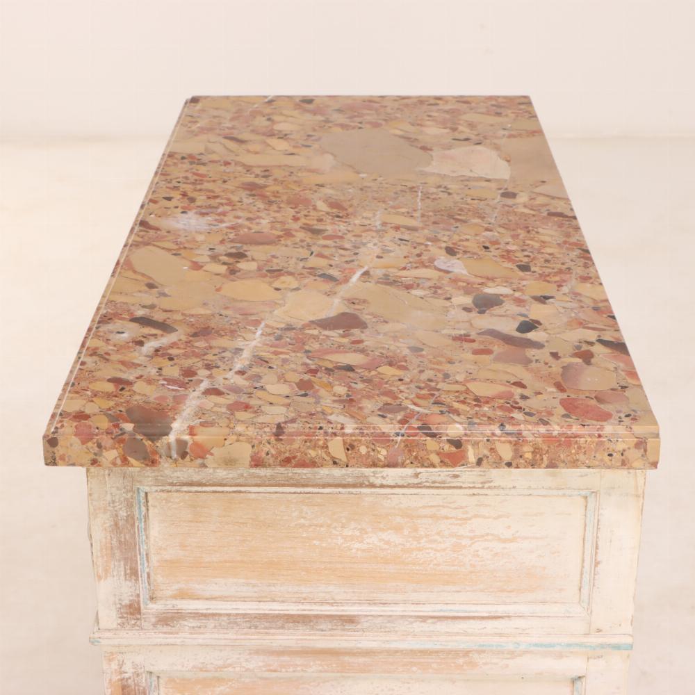 Swedish marble top commode, C 1890. In Good Condition For Sale In Philadelphia, PA