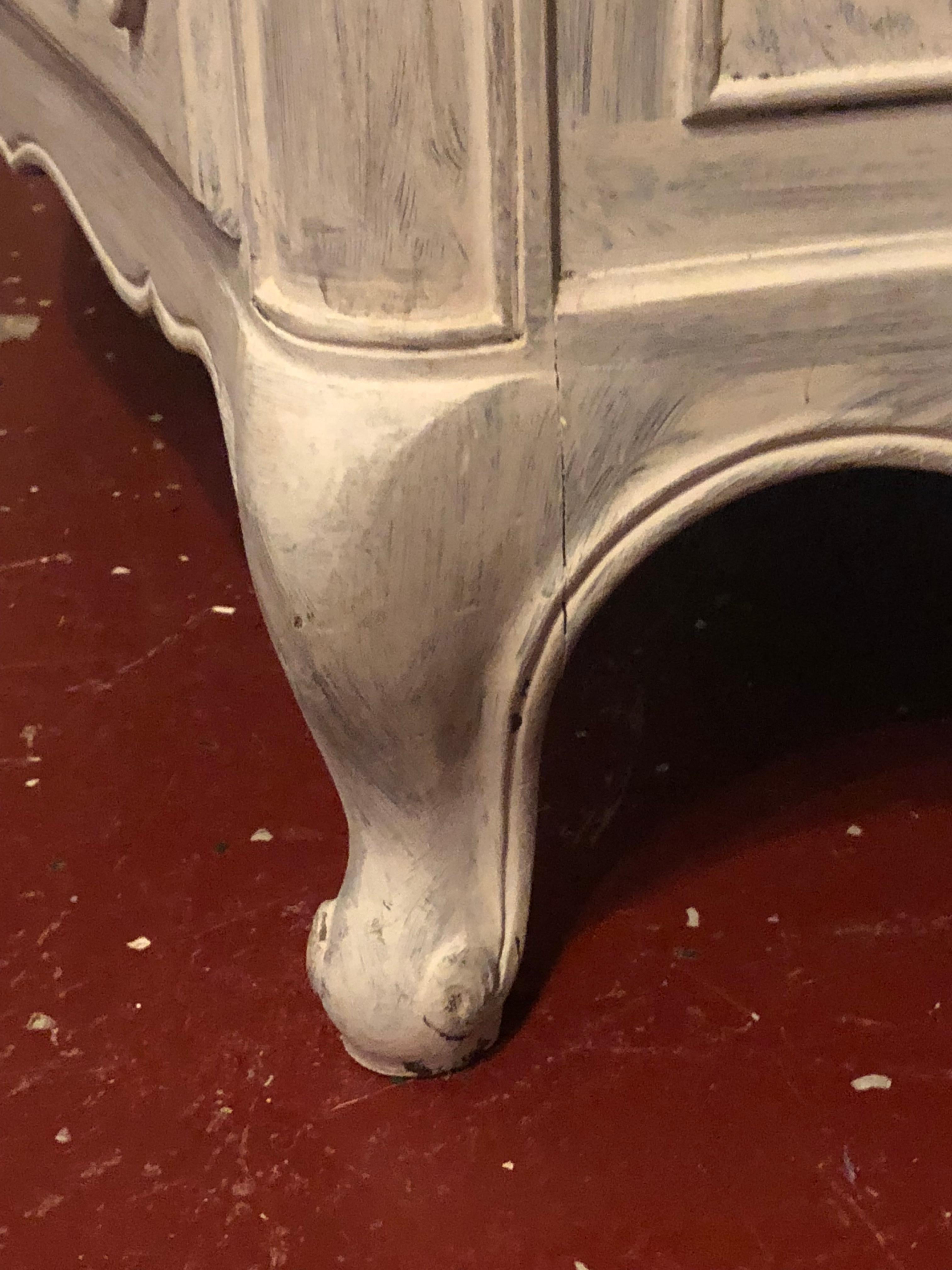 Swedish Marble-Top Four-Drawer Chest or Commode or Nightstand Louis XV Style 10