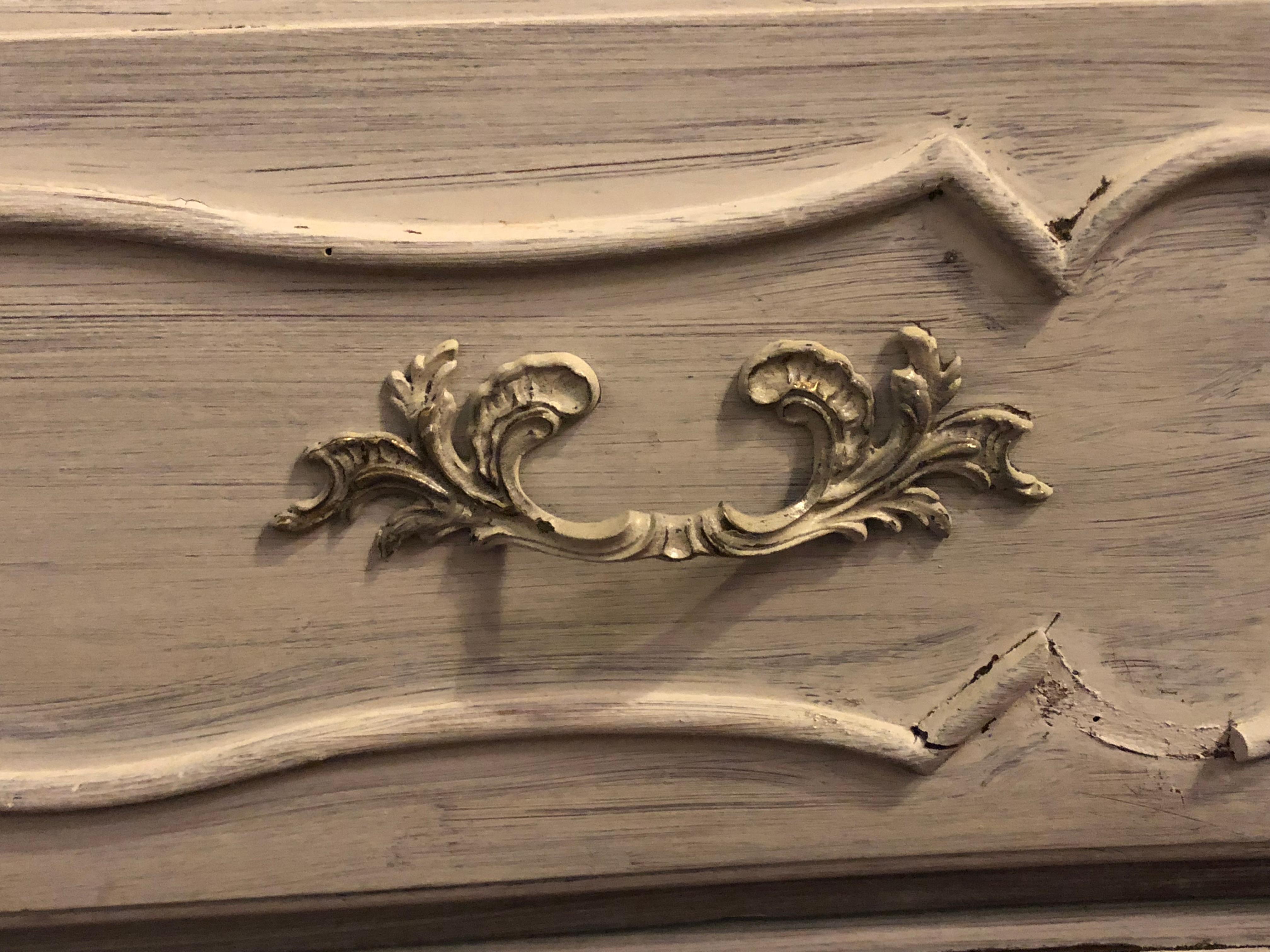 Swedish Marble-Top Four-Drawer Chest or Commode or Nightstand Louis XV Style 1