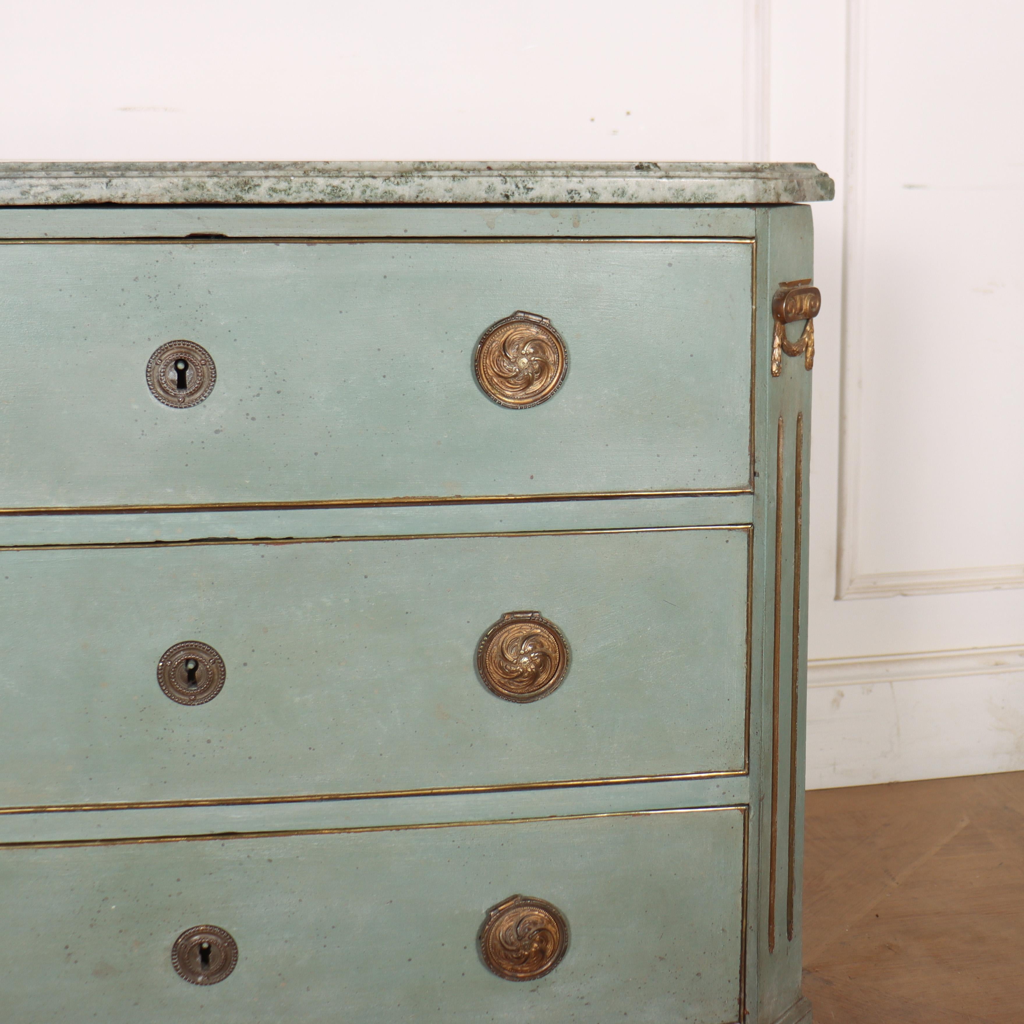 Svedese Commode svedese con piano in marmo in vendita