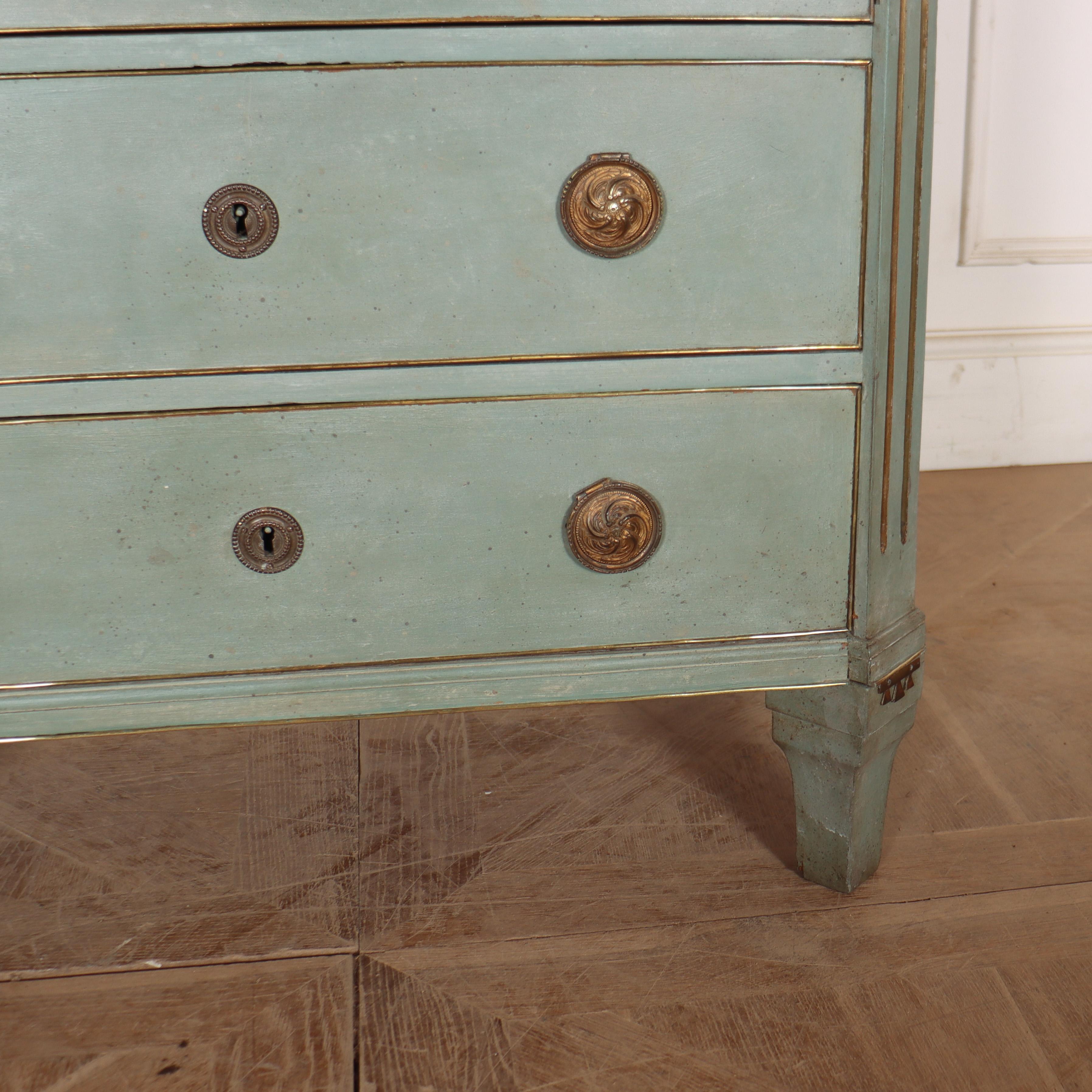 Dipinto Commode svedese con piano in marmo in vendita