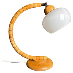 Swedish Markslöjd Art Deco Style Tiered Wood Table Lamp, 1960s