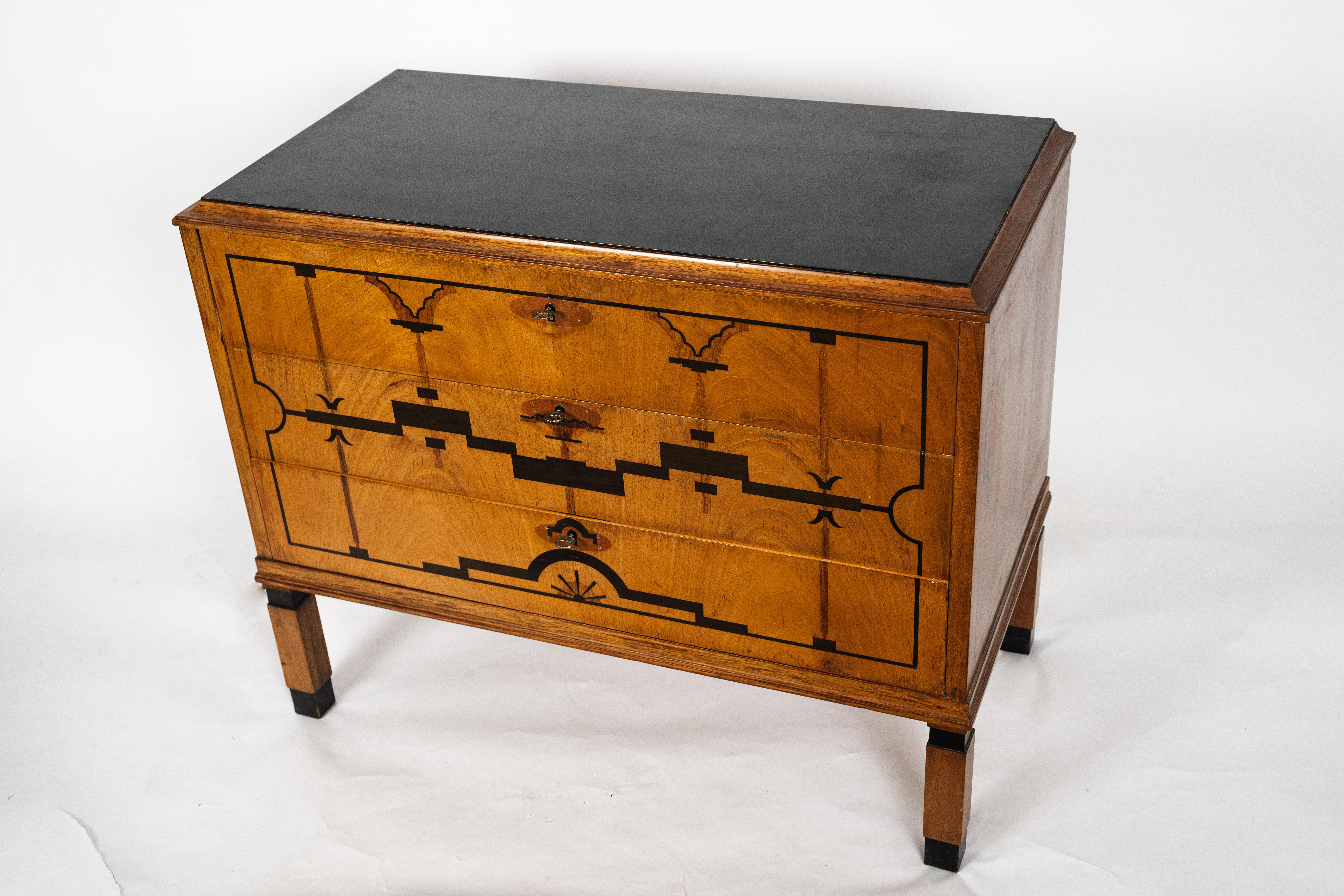 Mid-20th Century Swedish Marquetry Chest