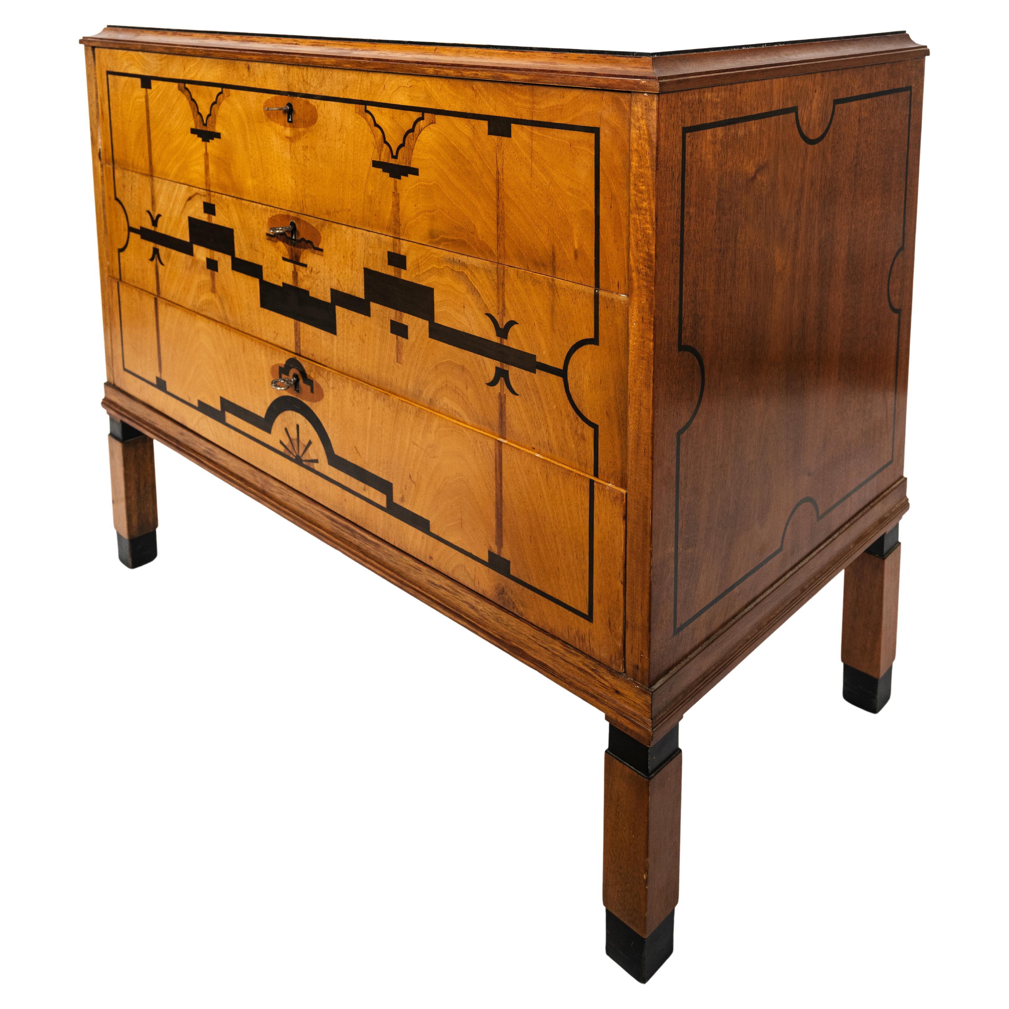 Swedish Marquetry Chest For Sale