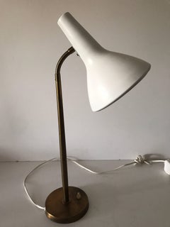Swedish Metal and Brass Table Lamp Made by Böhlmarks in 1940
