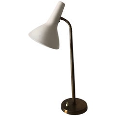Swedish Metal and Brass Table Lamp Made by Böhlmarks in 1940