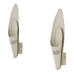 Swedish Metal Wall Lamps by Harald Elof Notini for Böhlmarks
