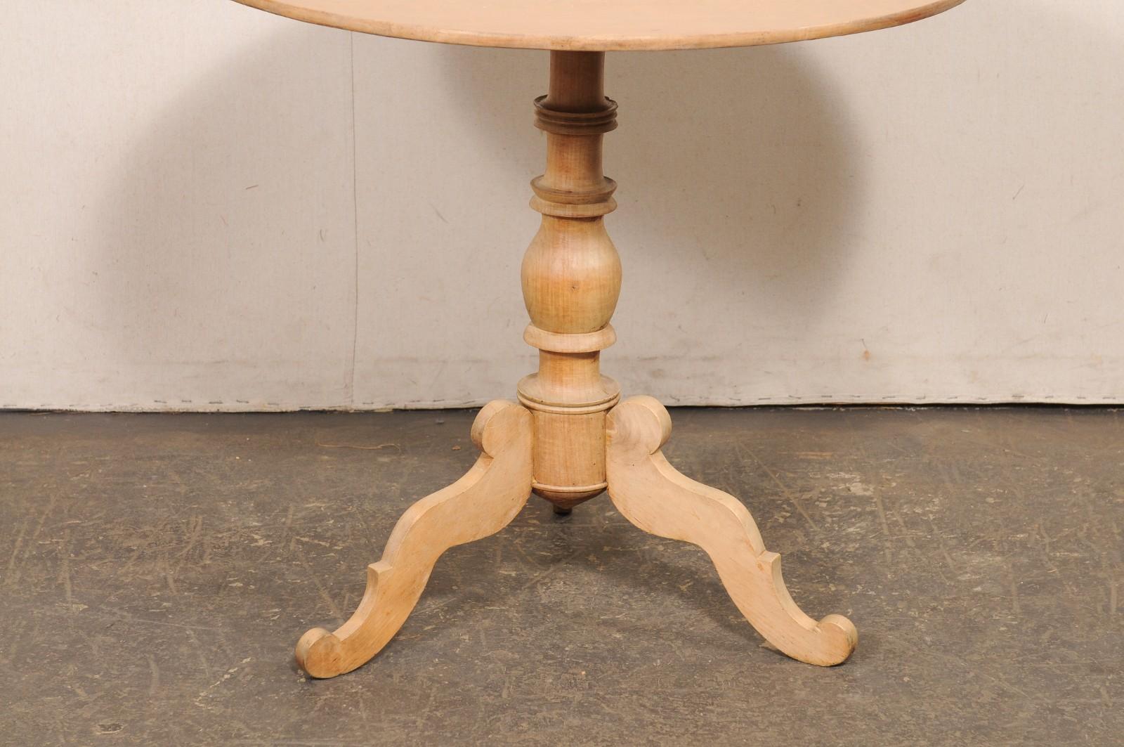 19th Century Swedish Mid 19th C. Round Tilt-Top Occasional Table, Approx. 2.75 Ft Diameter For Sale