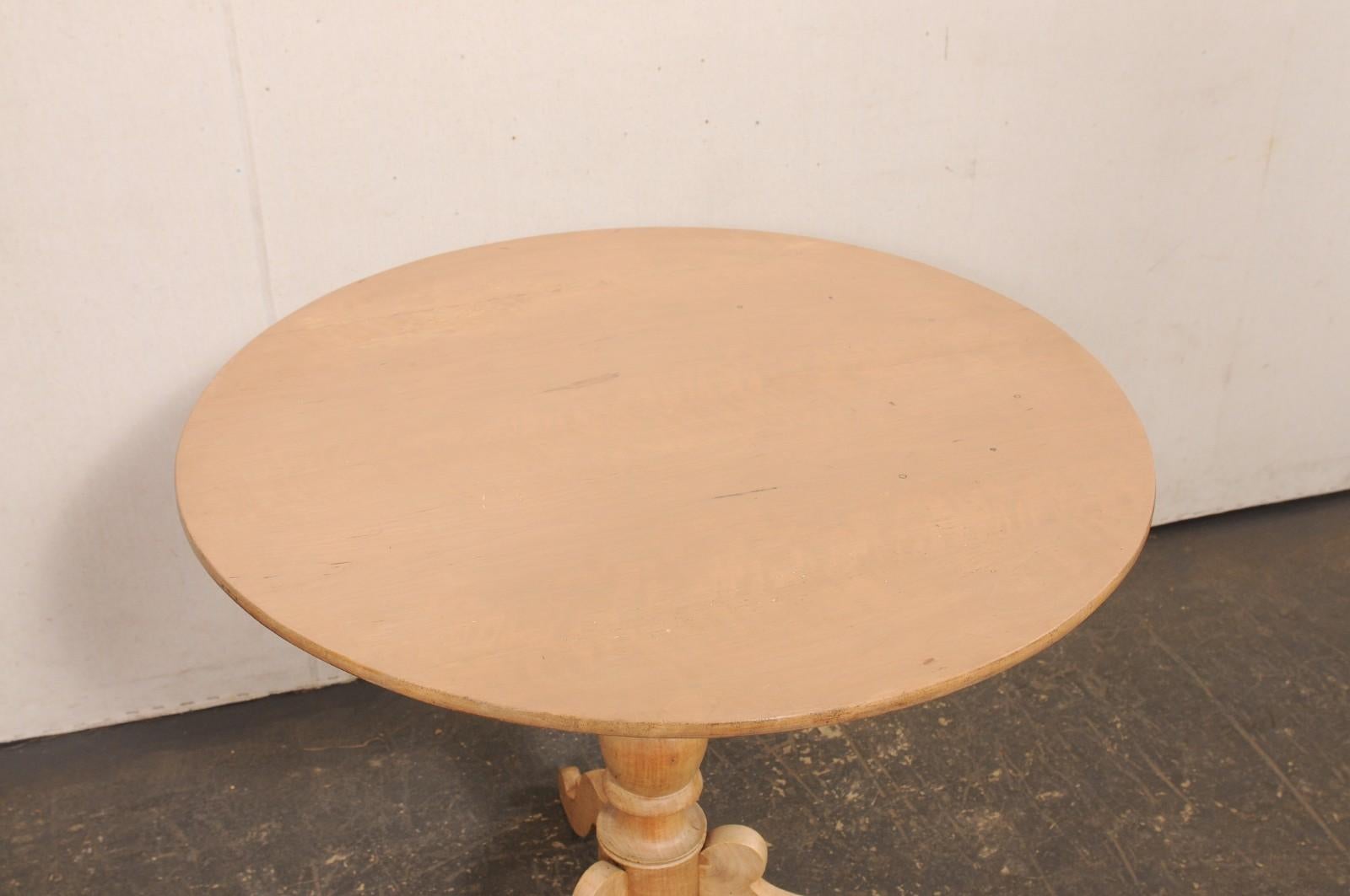 Birch Swedish Mid 19th C. Round Tilt-Top Occasional Table, Approx. 2.75 Ft Diameter For Sale
