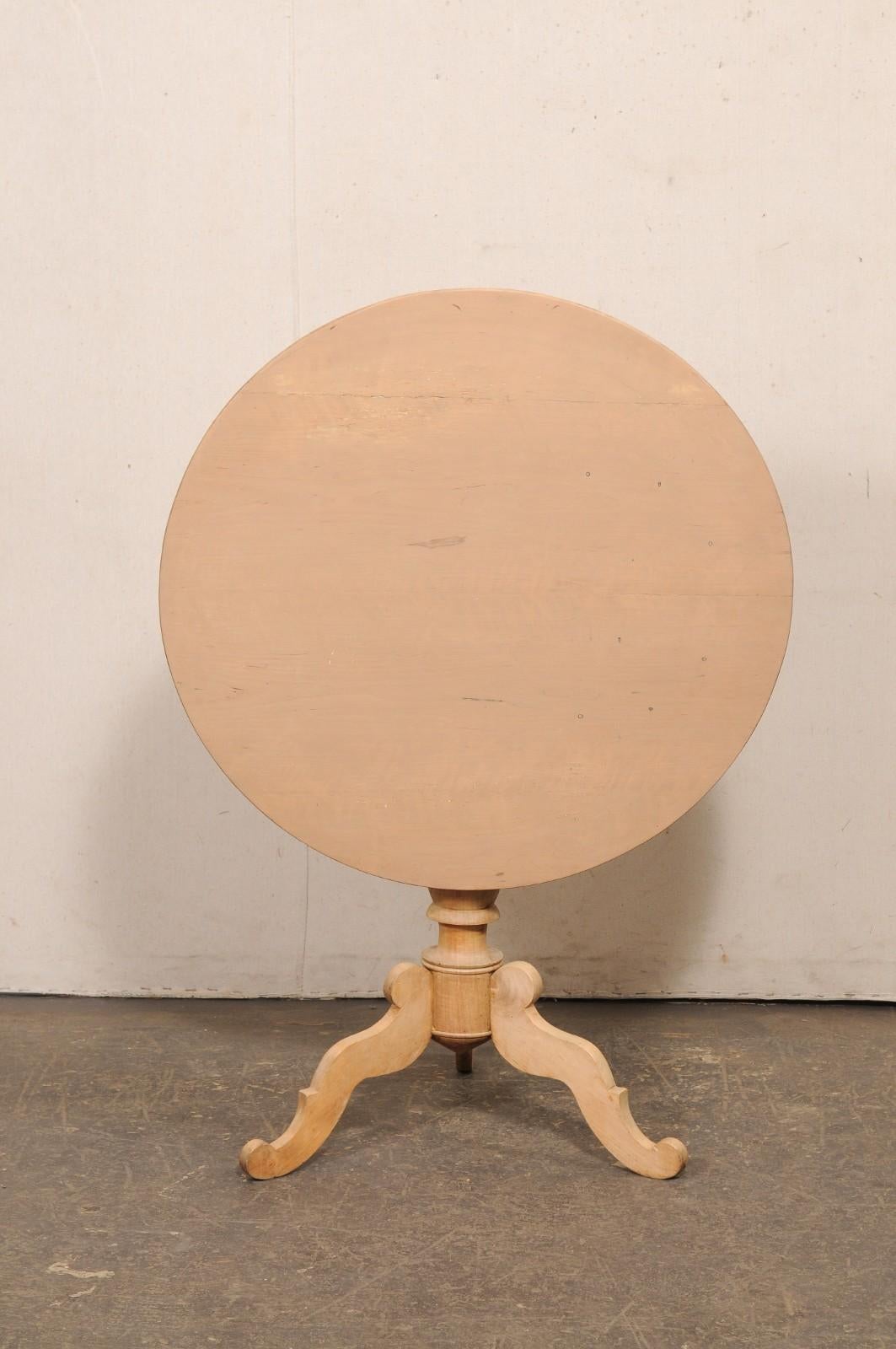 Swedish Mid 19th C. Round Tilt-Top Occasional Table, Approx. 2.75 Ft Diameter For Sale 1