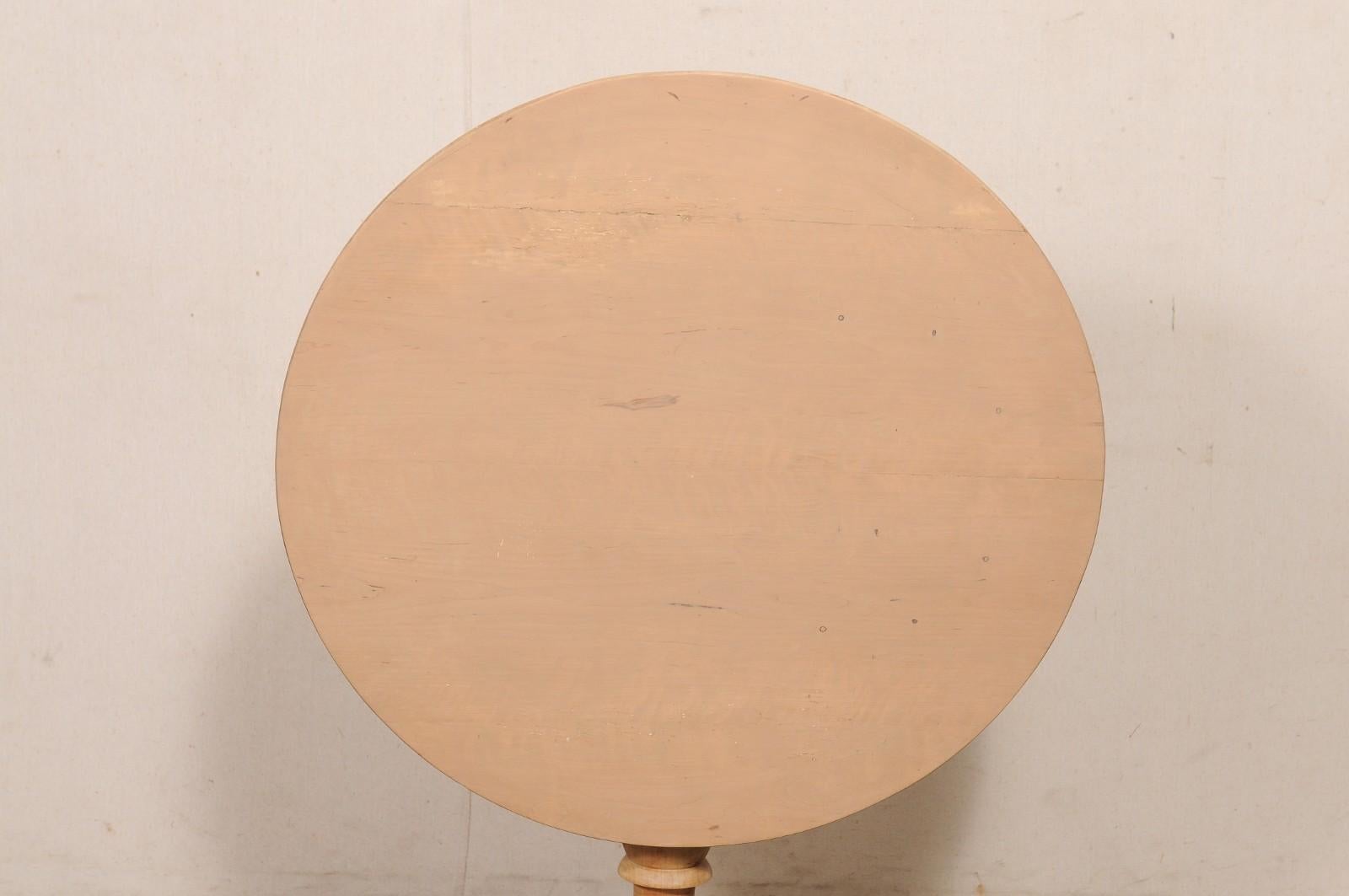 Swedish Mid 19th C. Round Tilt-Top Occasional Table, Approx. 2.75 Ft Diameter For Sale 2