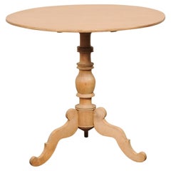 Swedish Mid 19th C. Round Tilt-Top Occasional Table, Approx. 2.75 Ft Diameter